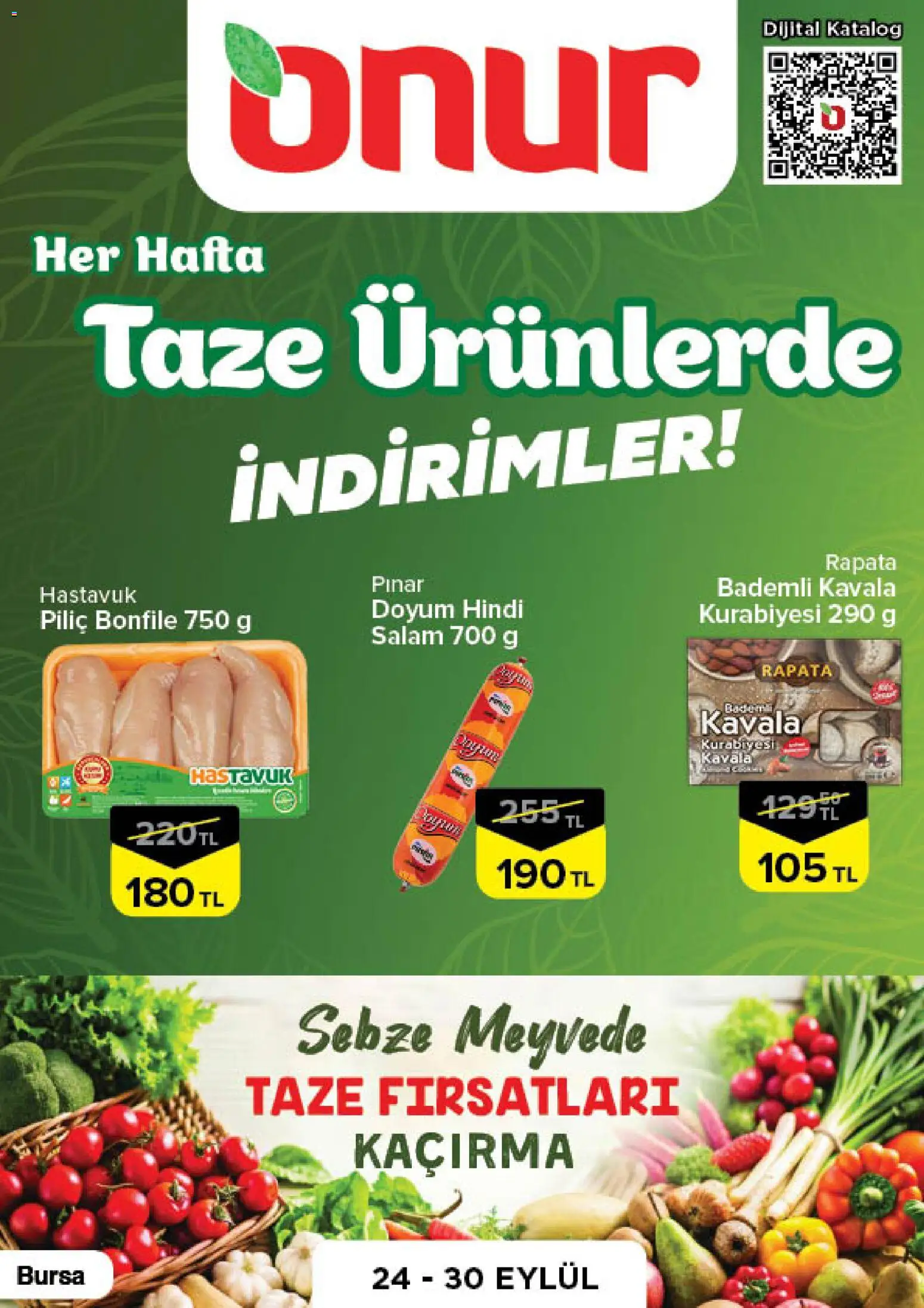 Onur Market Onur Market - Bursa 24.09.2026 - Broşürünün önizlemesi