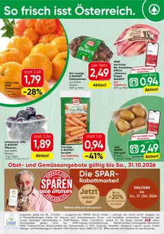 Vorschau der Angebote: Spar Spar Obst & Gemüse gültig ab 26.10.2026