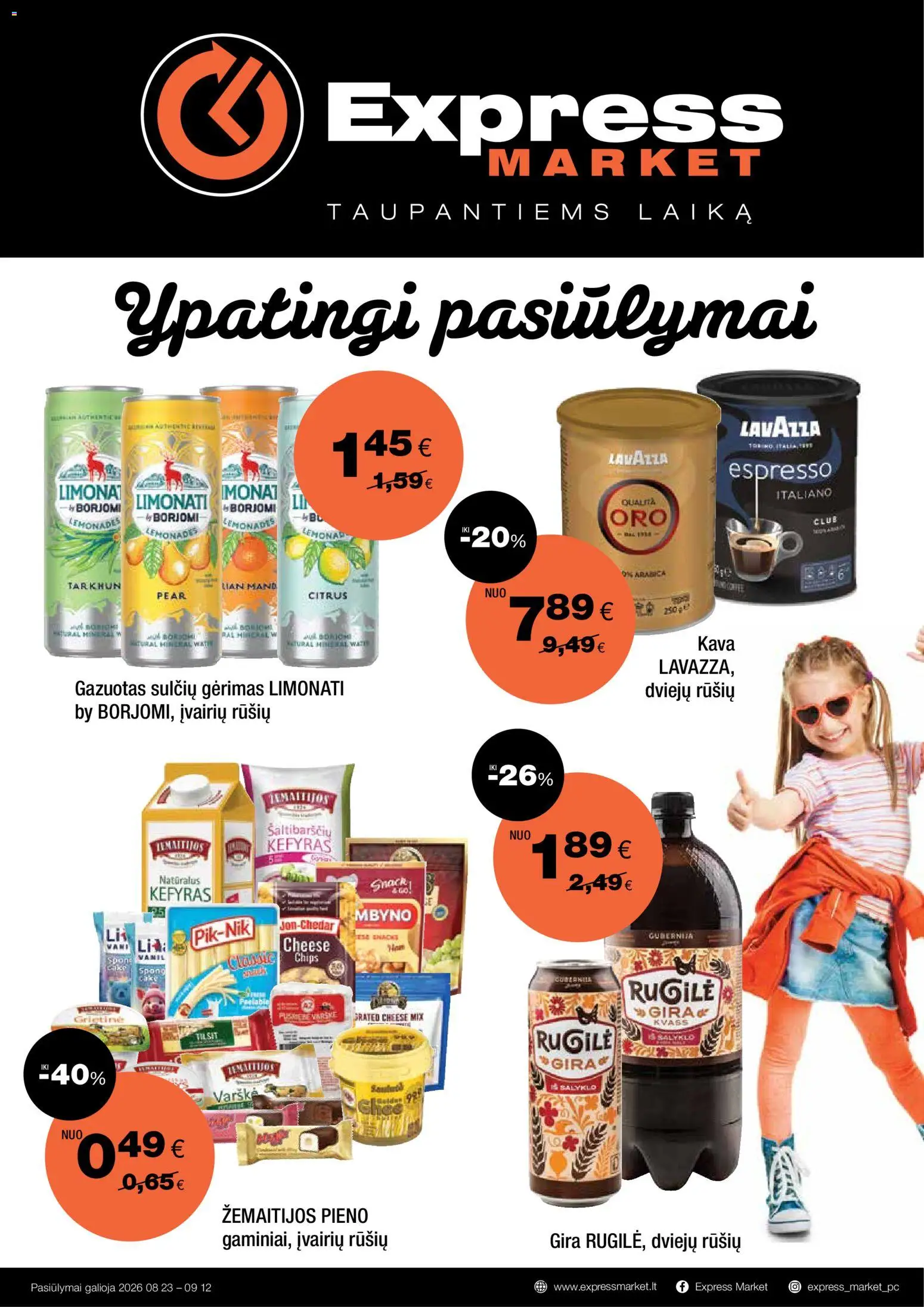 Express market parduotuvės leidinio Express market leidinys galiojančio nuo 2026.08.23 peržiūra