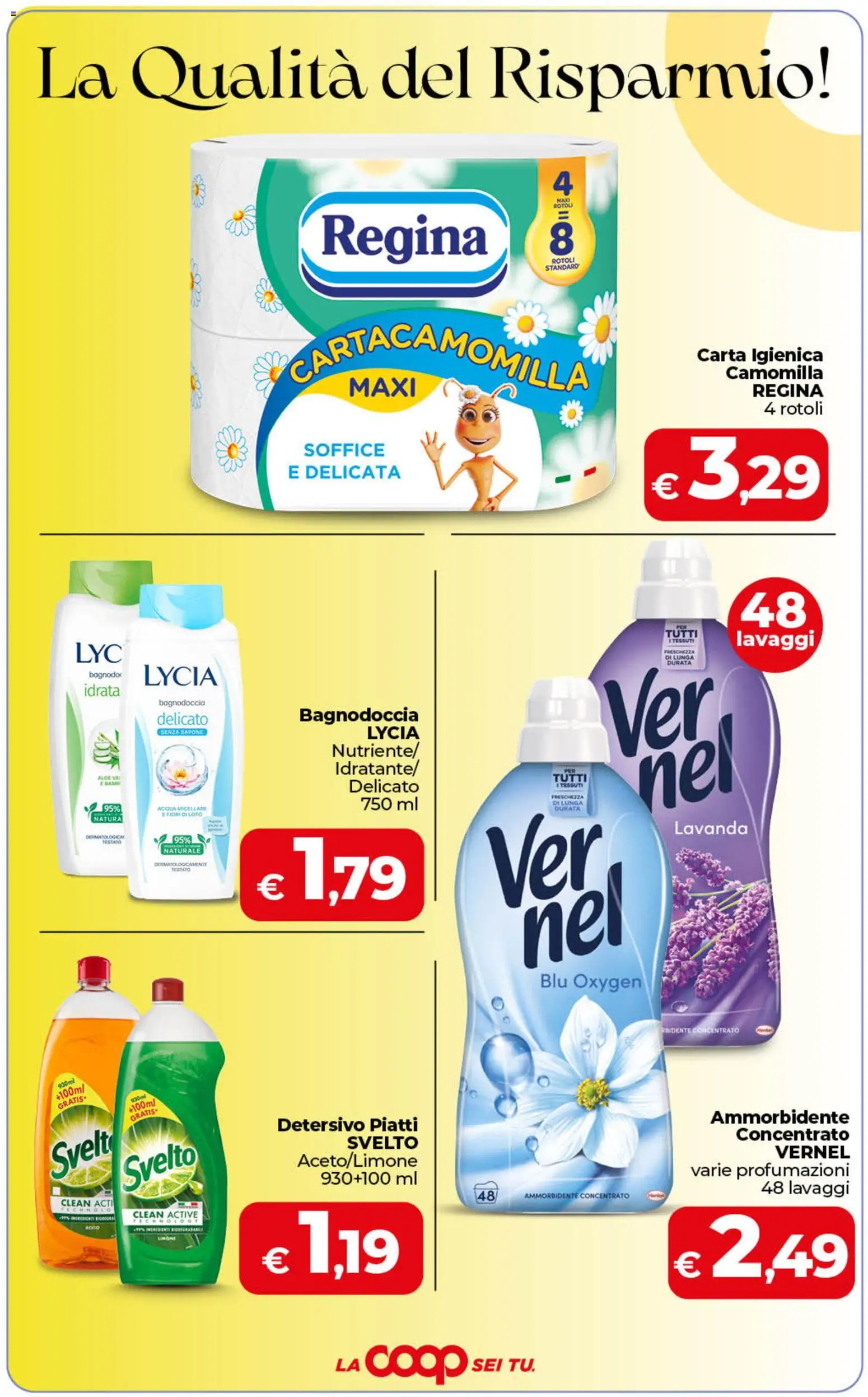 Anteprima dell'opuscolo COOP volantino Superstore Sicilia dal negozio COOP valido da 01/09/2026 - Acqua, Limone, Piatti, Carta igienica, Ammorbidente, Acqua micellare, Sapone, Aceto
