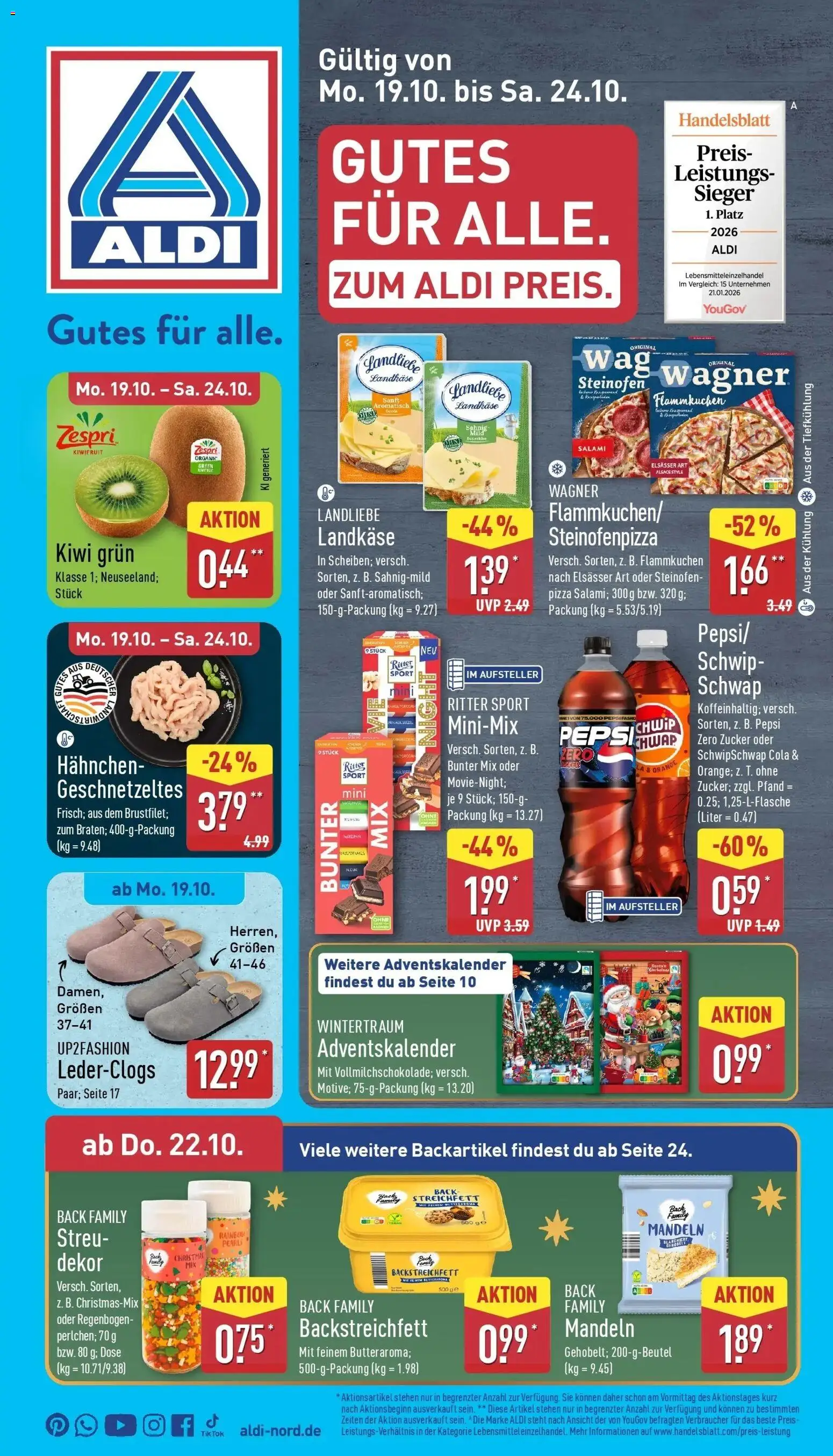 Vorschau von dem Prospekt des Geschäftes Aldi, gültig ab dem 19.10.2026