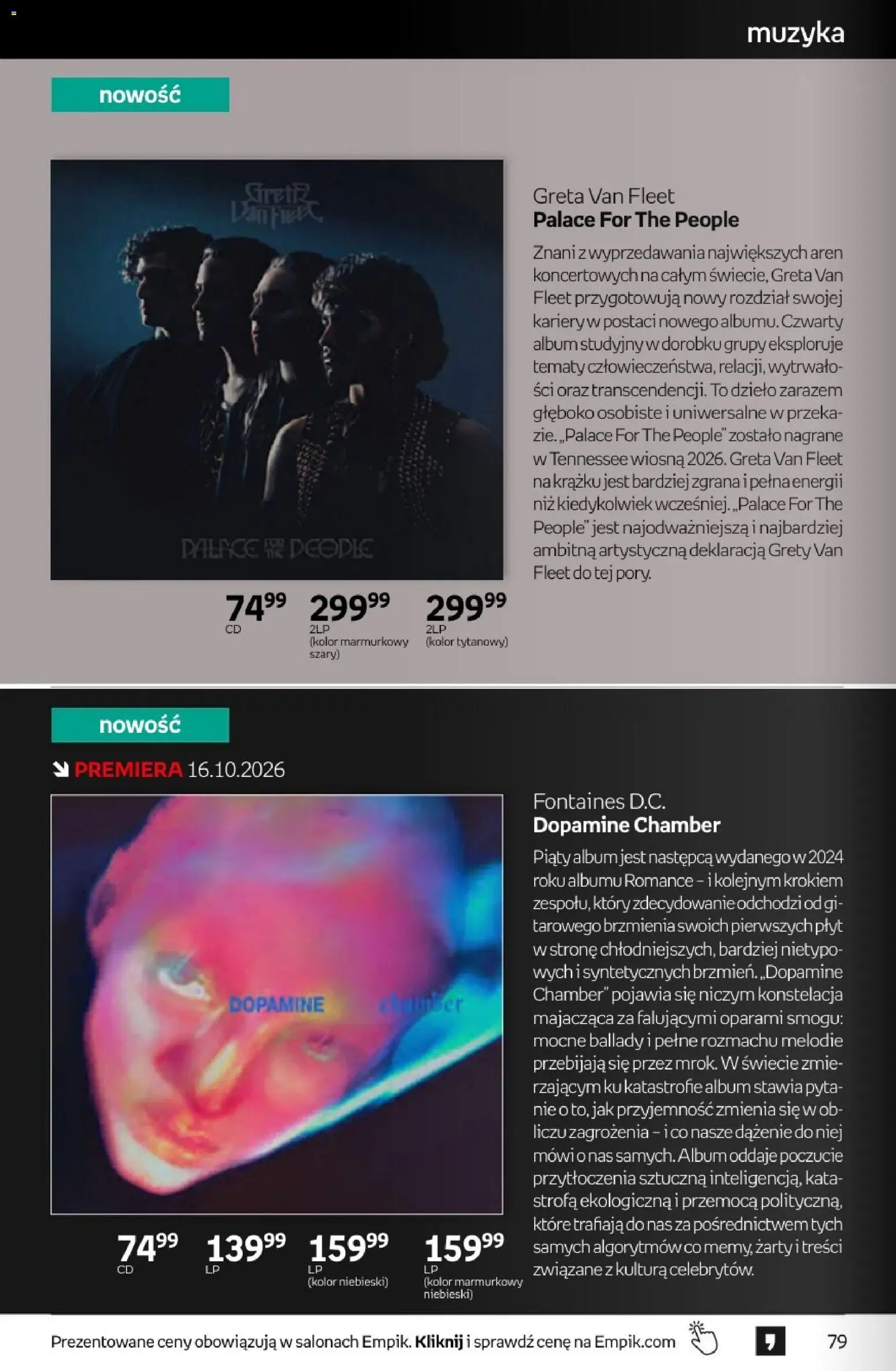 Pogląd gazetki "Empik promocje - Tom kultury Muzyka" ze sklepu Empik ważnej od 14.10.2026
