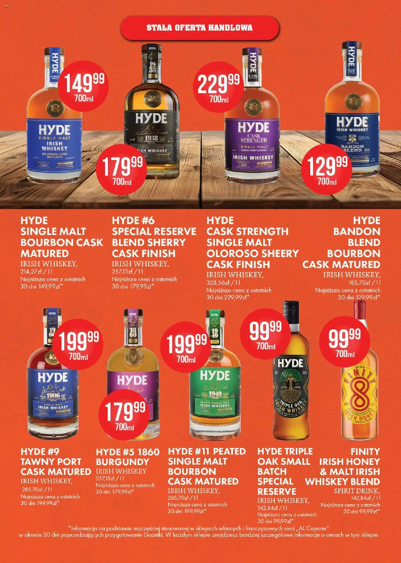 Pogląd gazetki "Al.Capone gazetka" ze sklepu Al.Capone ważnej od 12.10.2026 - Bourbon, Finish, Irish whiskey