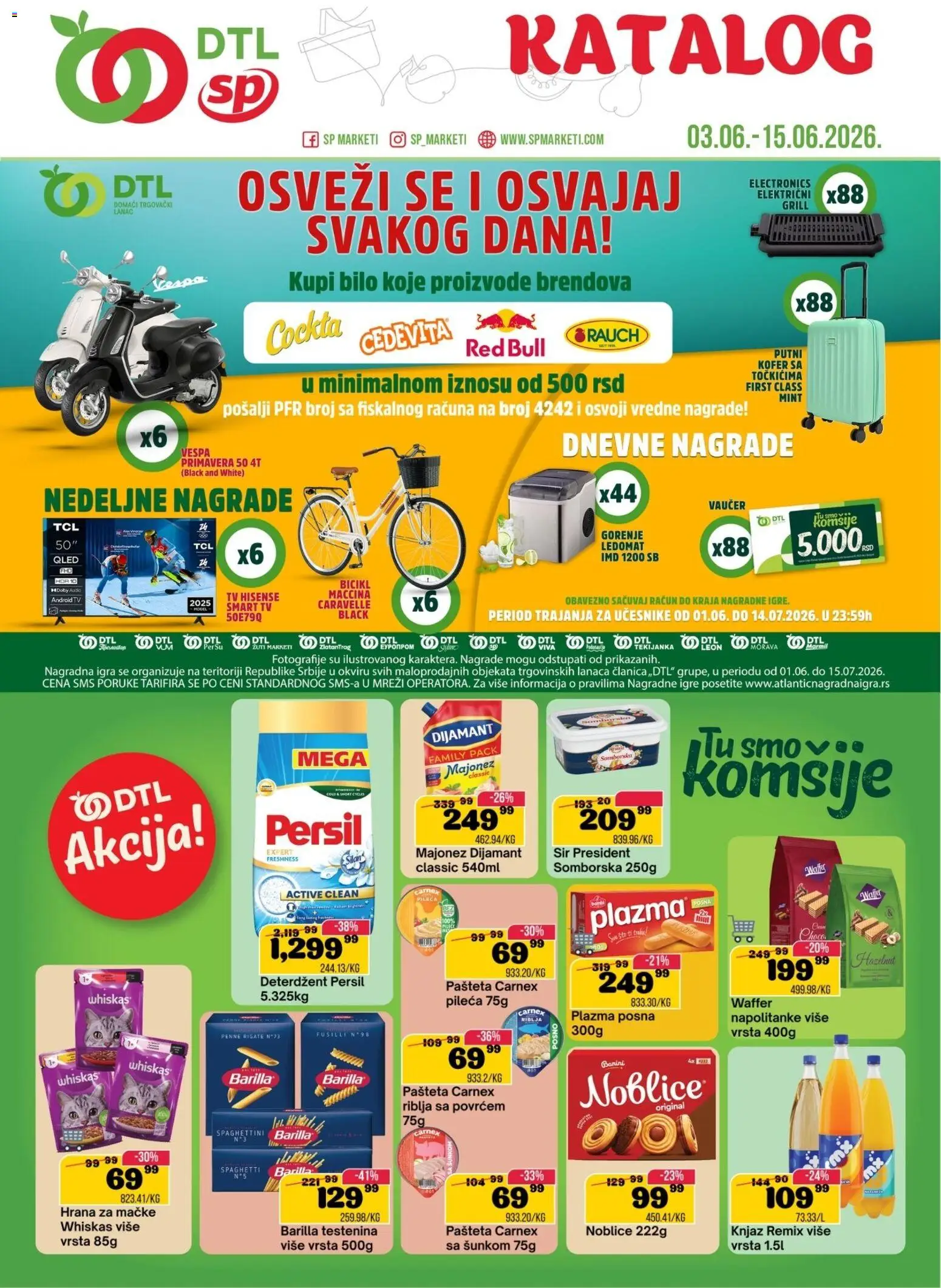 Pregled Senta Promet kataloga - važi od 03.06.2026 - Cedevita, Red Bull, Noblice, Persil, Barilla, Whiskas, Hrana za mačke, Barilla testenina