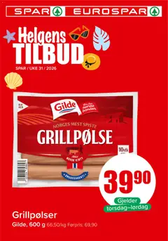 Forhåndsvis Spar Helgens Tilbud fra butikk Spar gyldig fra 30/07/2026