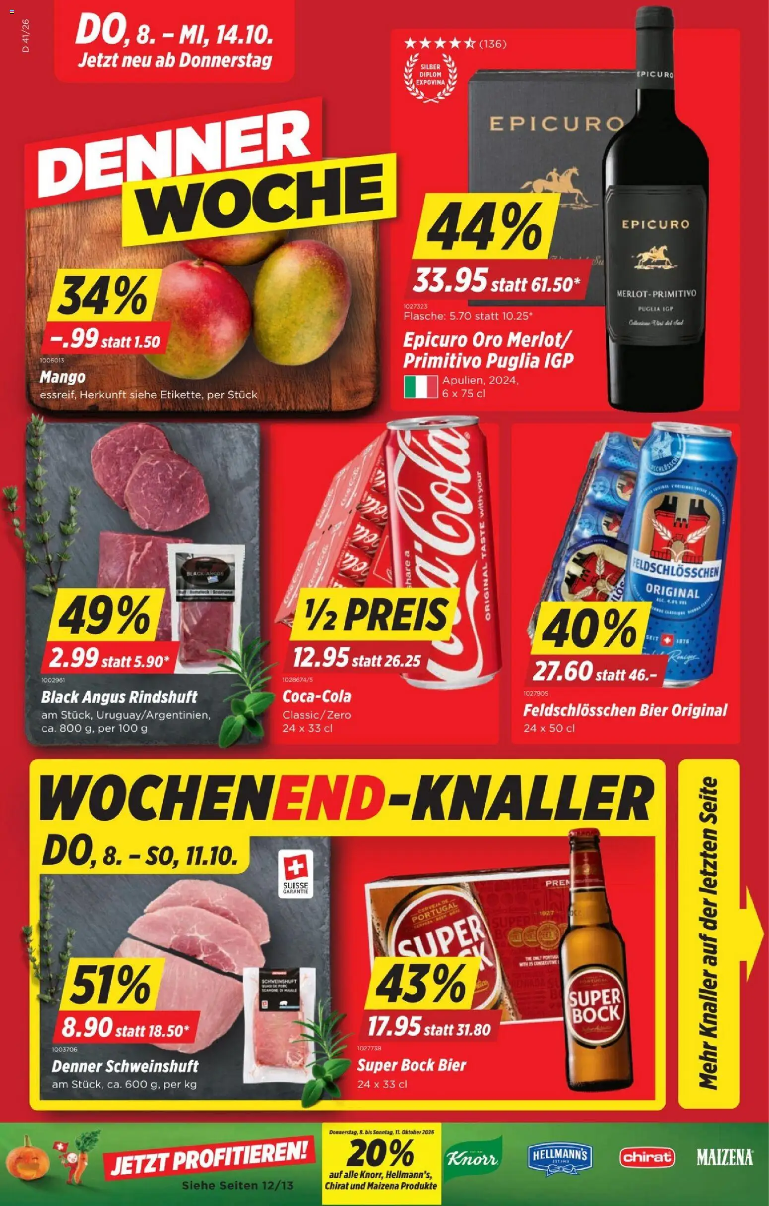 Vorschau des Merkblatts Denner aktionen vom Shop Denner gültig von 08.10.2026 bis 14.10.2026