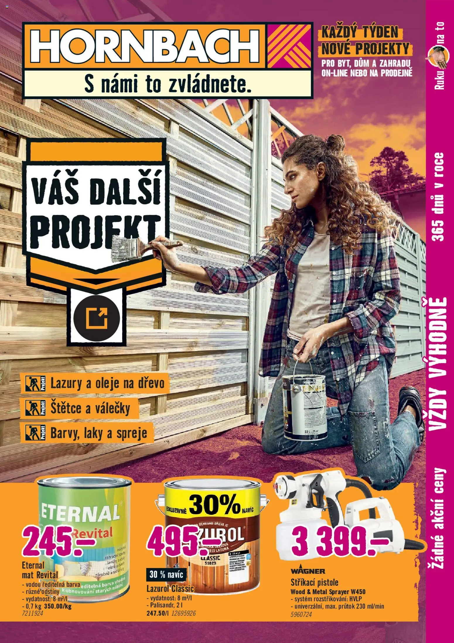 Náhled nabídky: HORNBACH HORNBACH leták - Barvy platný od 24.06.2026 - Dveře, Oleje, Vál