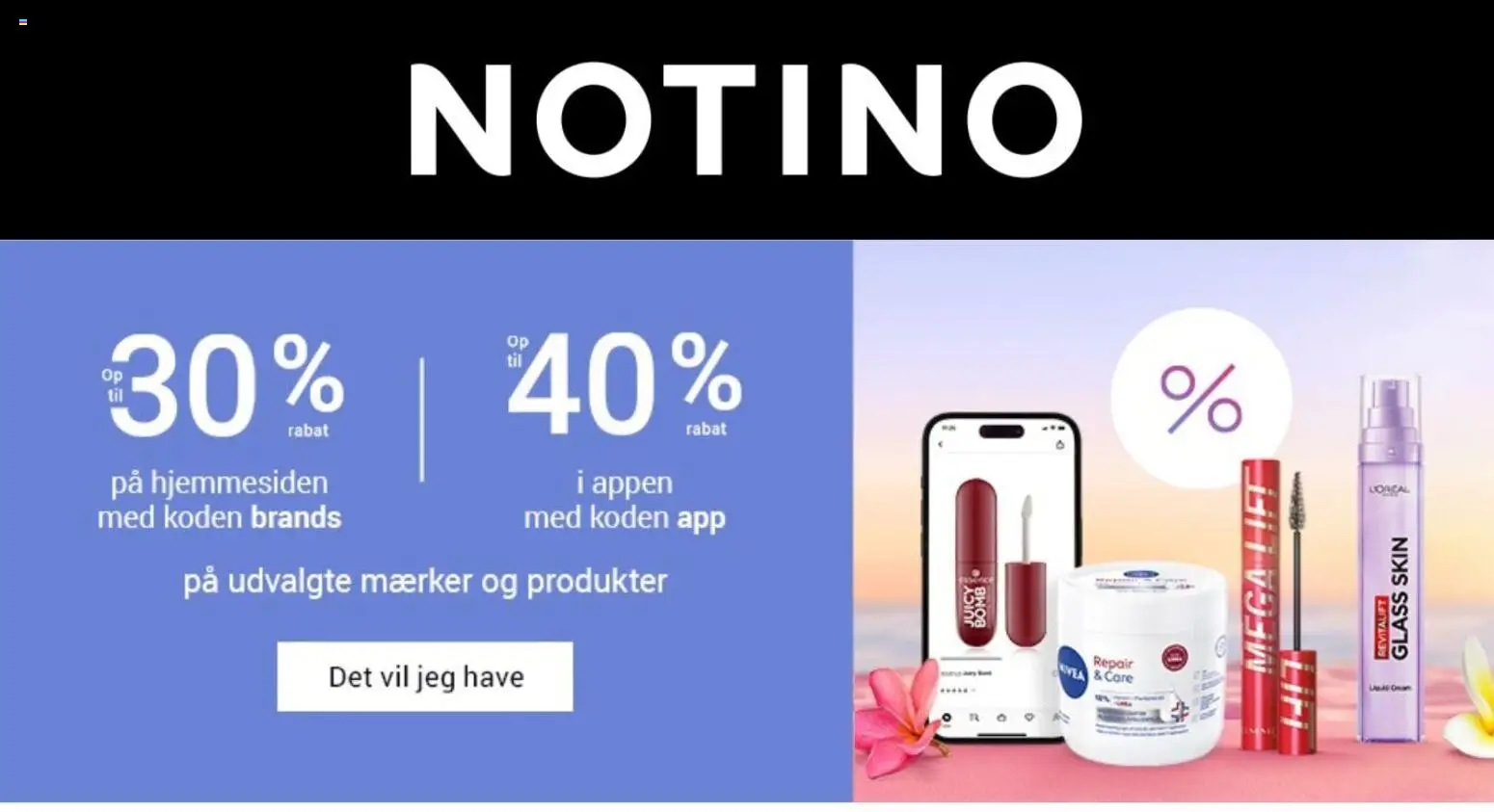 Eksempel på tilbudsavis Notino fra butik Tilbud gyldig fra 18/05/2026