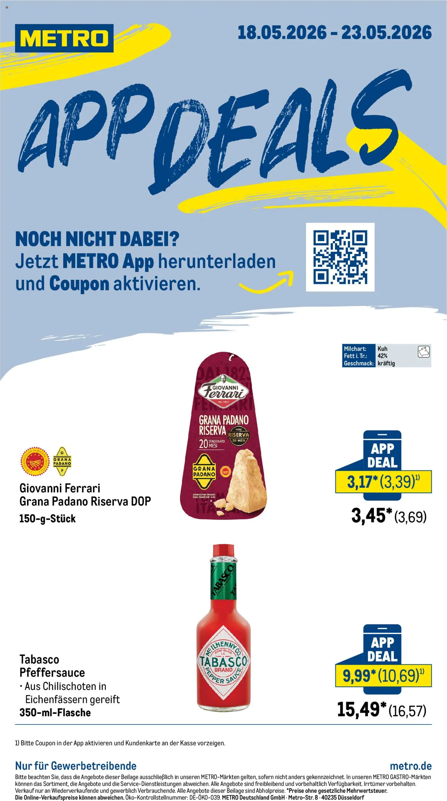 Vorschau von dem Prospekt des Geschäftes Metro, gültig ab dem 18.05.2026 - Grana Padano