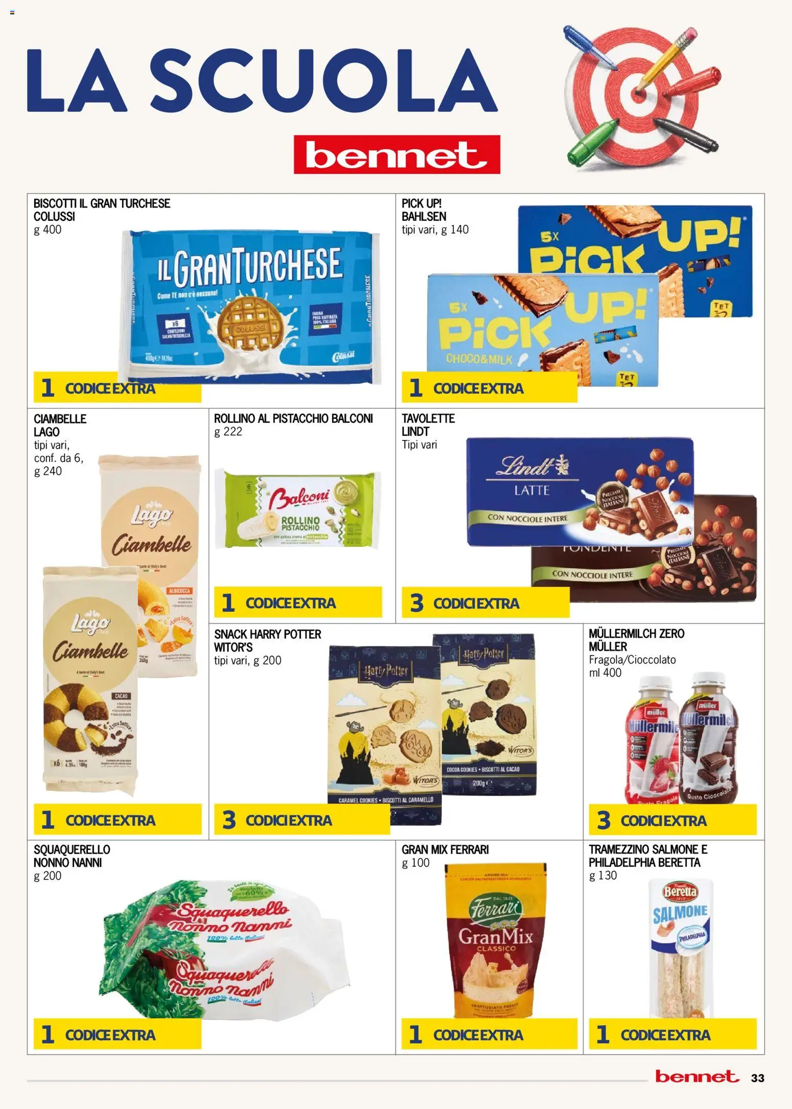 Anteprima dell'opuscolo bennet volantino dal negozio bennet valido da 22/10/2026 - Biscotti, Latte, Ciambelle, Salmone, Tramezzino, Nocciole, Cacao, Tè