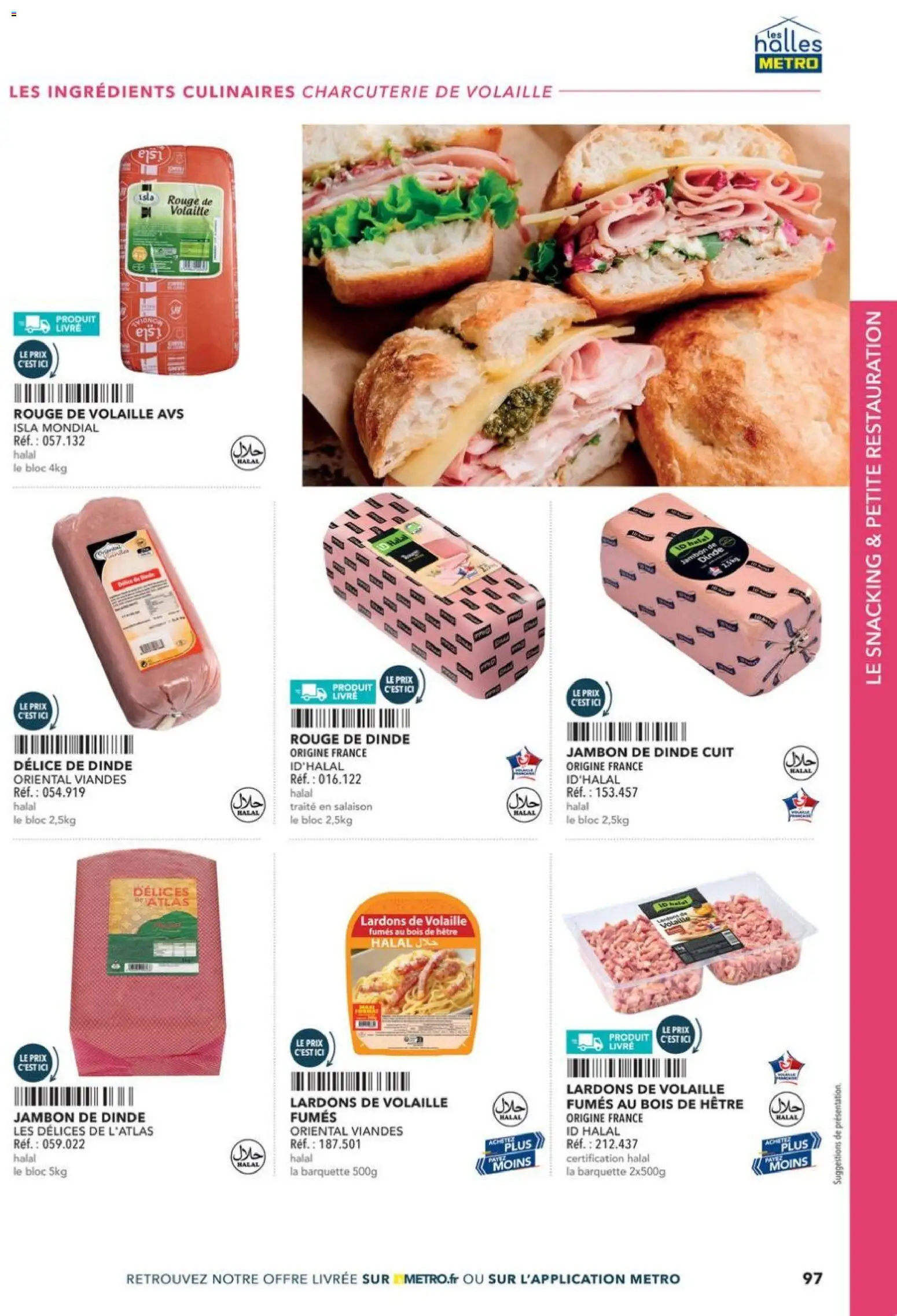 Prévisualisation de Boulangers Pâtissiers du magasin METRO formulaire valide 30/04/2026 - Livre, Charcuterie, Jambon, Dinde, Volaille, Lardons, Ingrédients