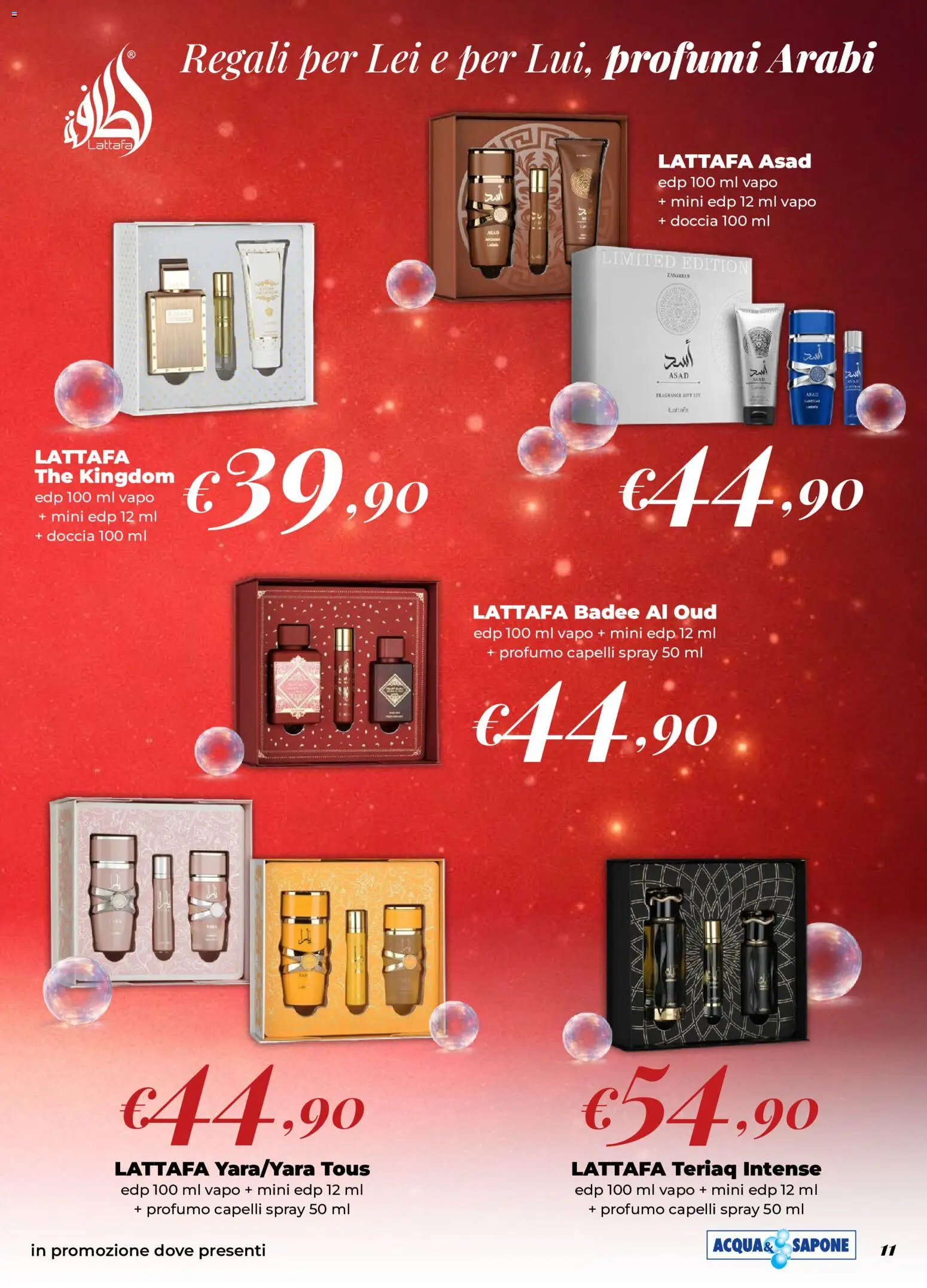 Anteprima dell'opuscolo Acqua e Sapone volantino Natale dal negozio Acqua e Sapone valido da 02/11/2026 - The, Profumo, Doccia, Profumi, Sapone