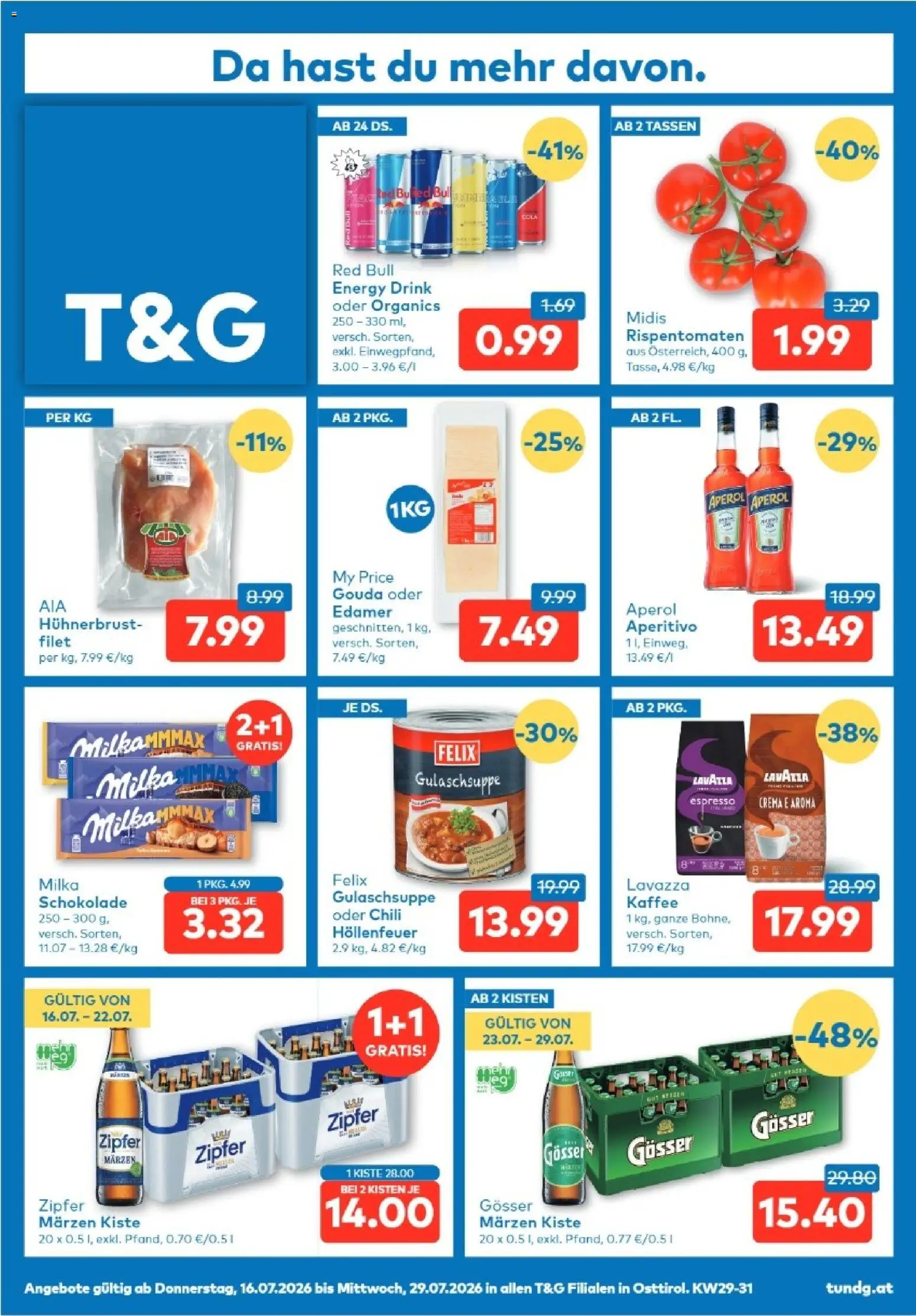 Vorschau der Angebote: T&G T&G Osttirol gültig ab 16.07.2026