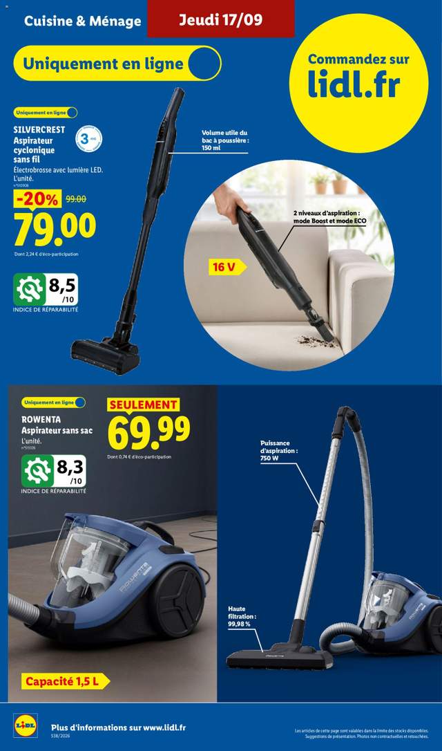 Nouveau catalogue Lidl à partir du 17/09