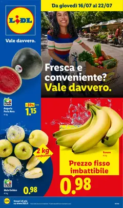 Anteprima dell'opuscolo Lidl volantino Fresca e conveniente dal negozio Lidl valido da 16/07/2026