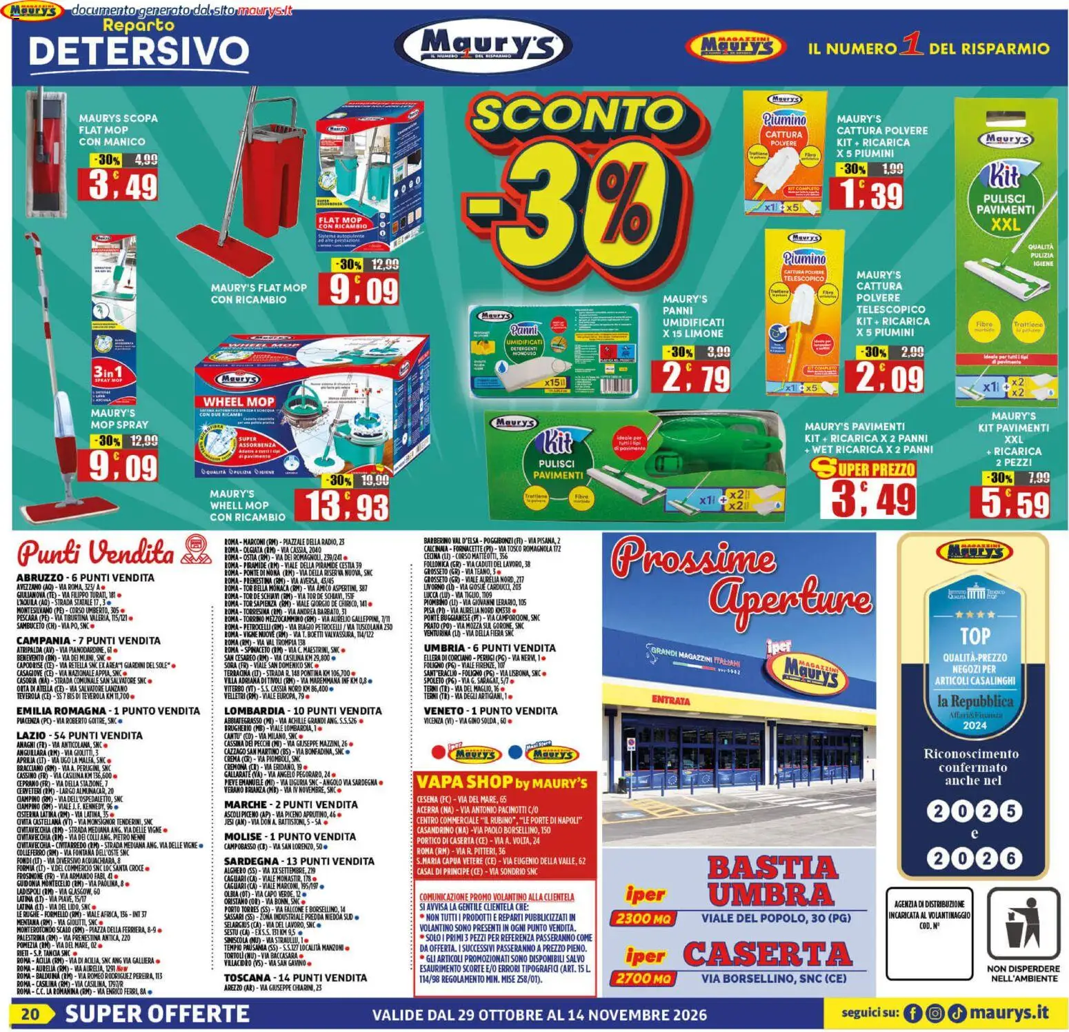 Anteprima dell'opuscolo Maury's volantino dal negozio Maury's valido da 29/10/2026