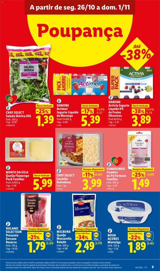 Novo folheto Lidl a partir de 26/10