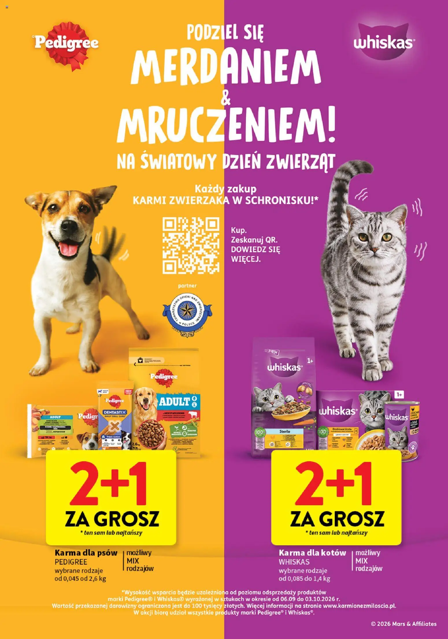 Pogląd gazetki "Intermarche gazetka - Wszystko czego chcę dla pupila" ze sklepu Intermarche ważnej od 24.09.2026 - Karma, Karma dla psów, Whiskas, Pedigree, Karma dla kotów, Dentastix