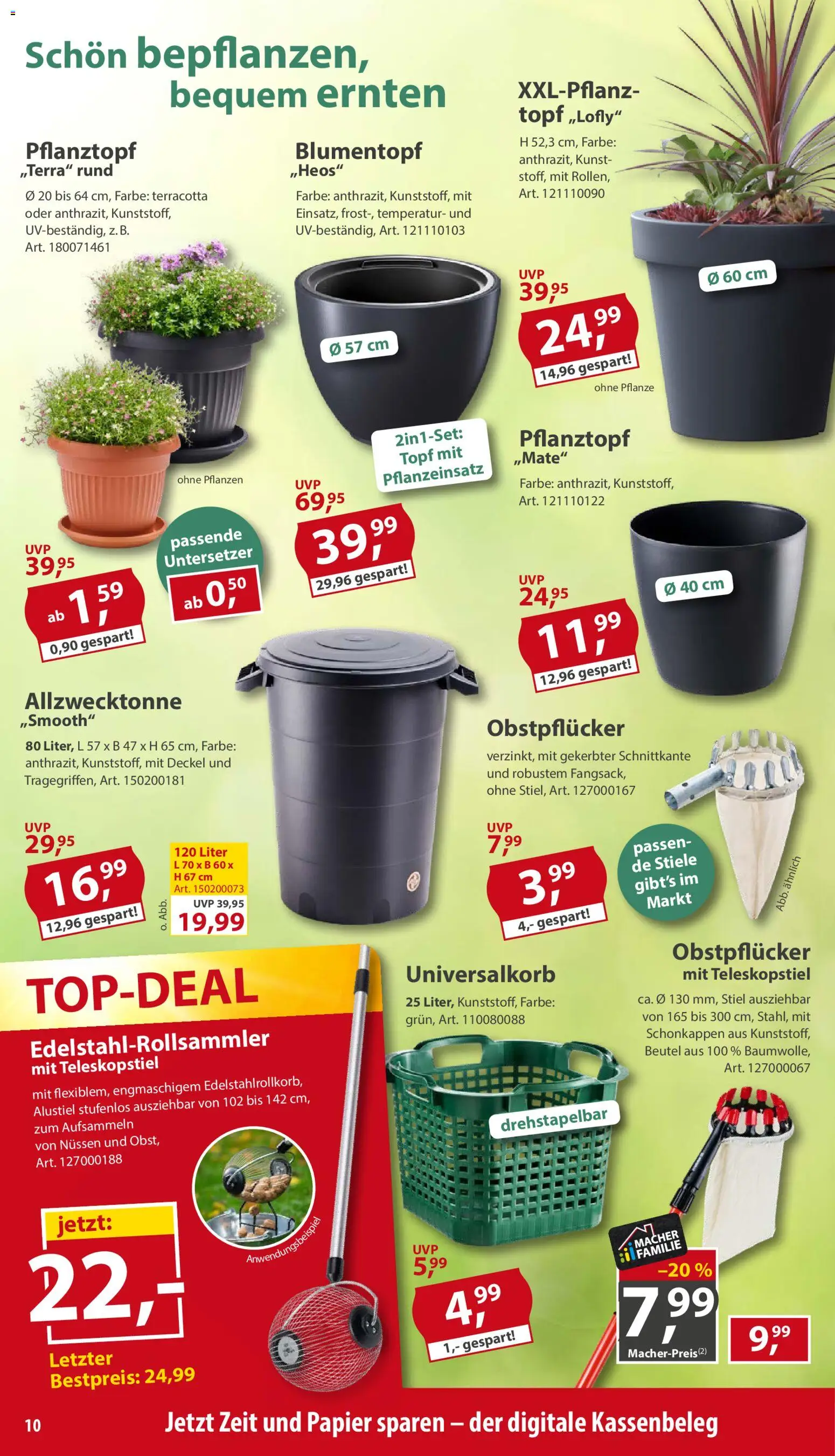 Vorschau von dem Prospekt des Geschäftes Sonderpreis Baumarkt, gültig ab dem 12.09.2026 - Blumentopf