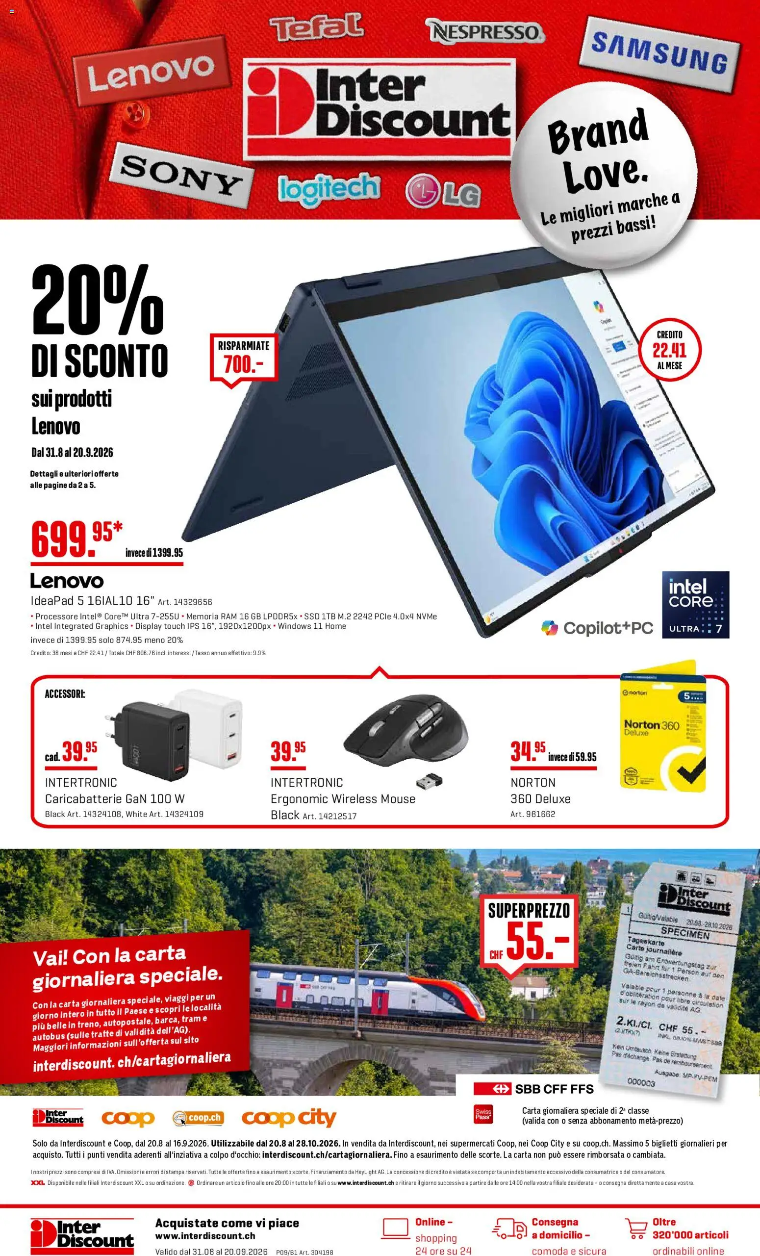 Vorschau des Merkblatts Interdiscount aktionen IT vom Shop Interdiscount gültig von 31.08.2026 bis 20.09.2026