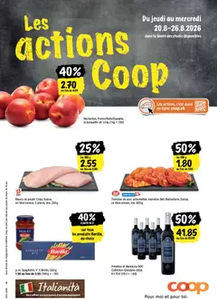 Vorschau des Merkblatts Coop aktionen FR vom Shop Coop gültig von 20.08.2026 bis 26.08.2026