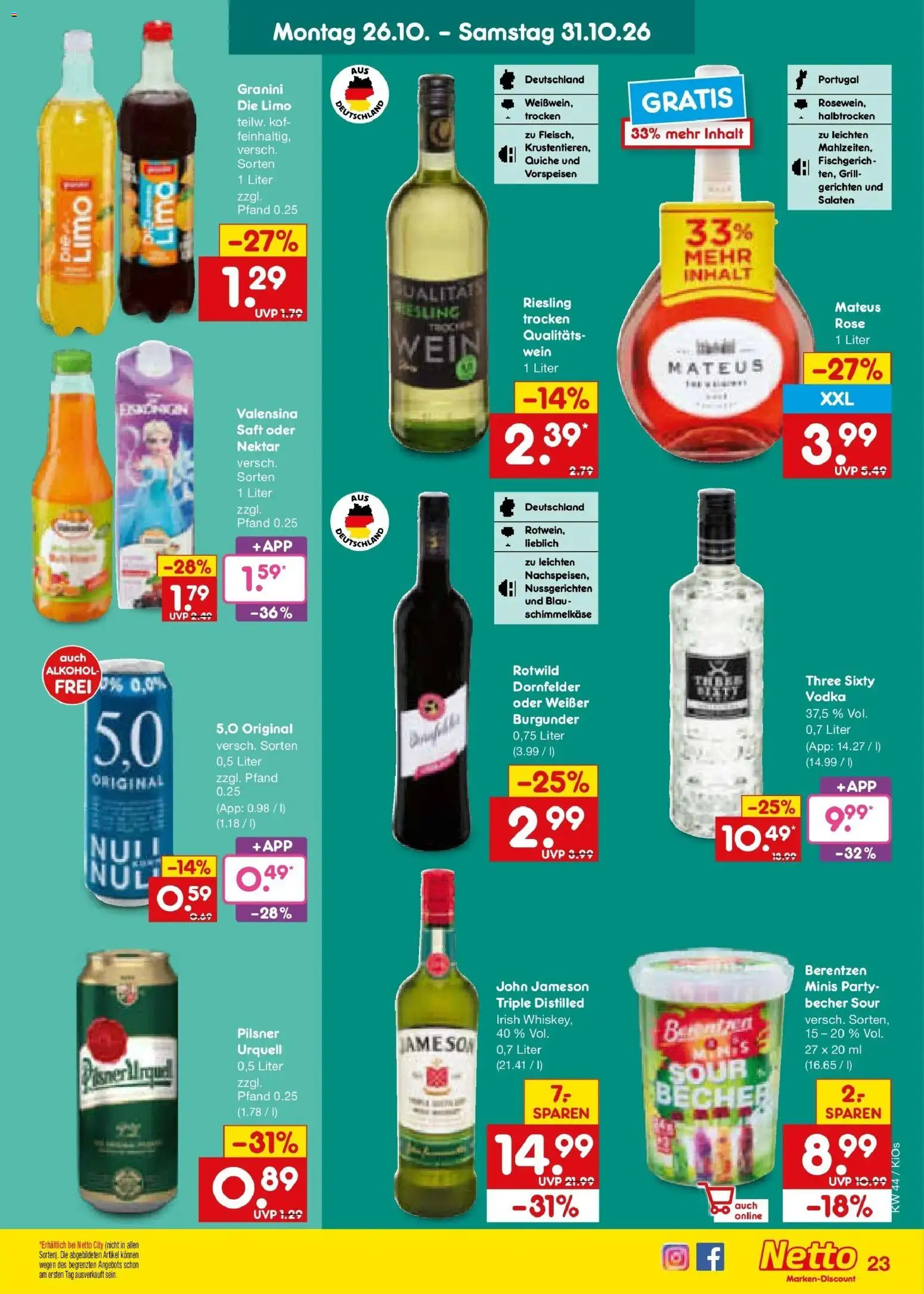 Vorschau von dem Prospekt des Geschäftes Netto Marken-Discount, gültig ab dem 26.10.2026