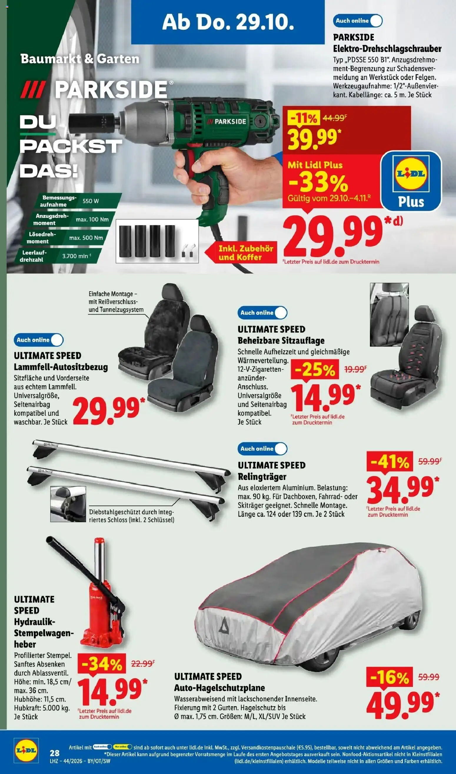 Vorschau von dem Prospekt des Geschäftes Lidl, gültig ab dem 26.10.2026 - Koffer