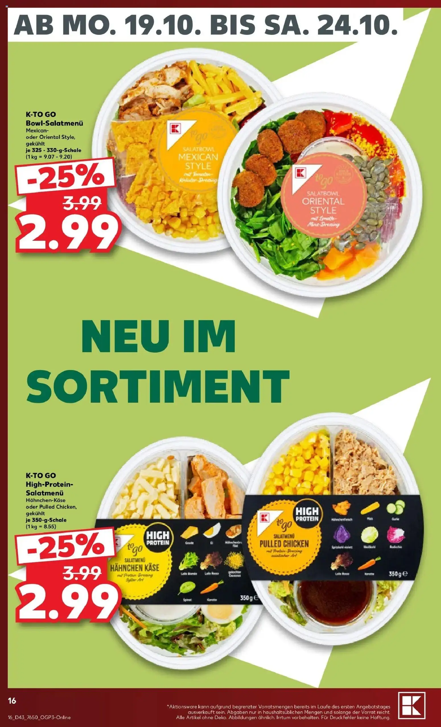 Vorschau von dem Prospekt des Geschäftes Kaufland, gültig ab dem 19.10.2026