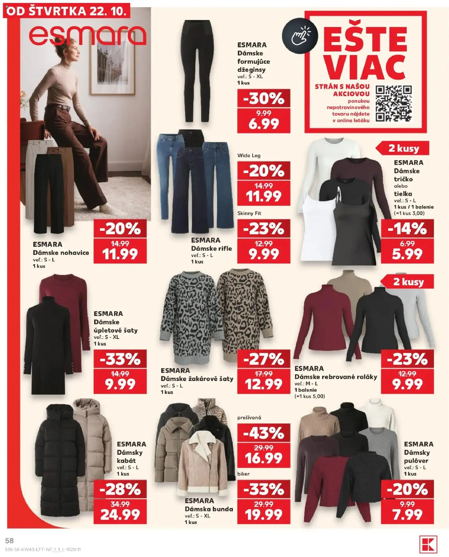 Náhľad Kaufland letáku platného od 22.10.2026 - Šaty, Kabát, Tričko, Bunda, Nohavice