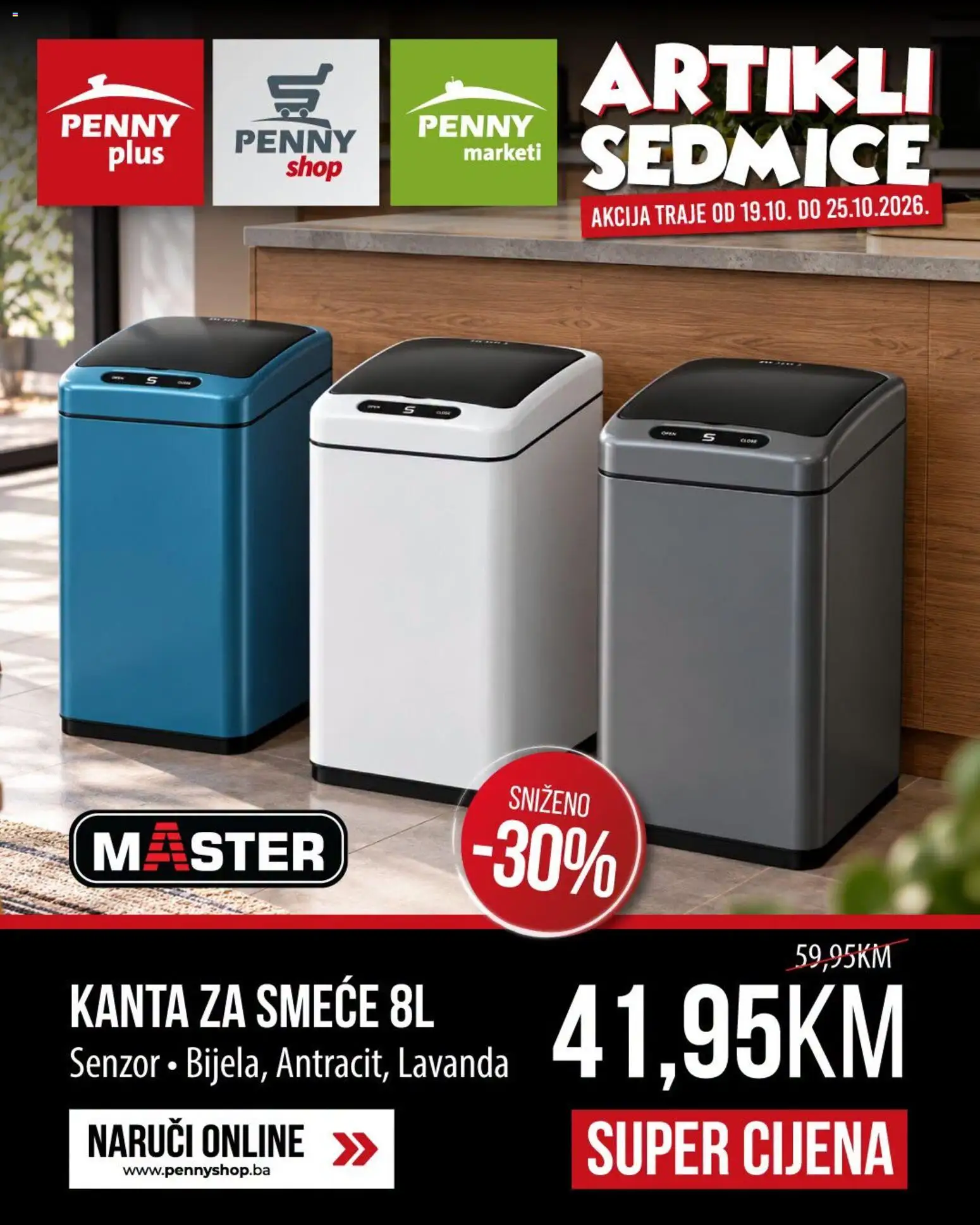 Pregled letka Penny Plus artikli sedmice trgovine Penny Plus vrijedi od 19.10.2026
