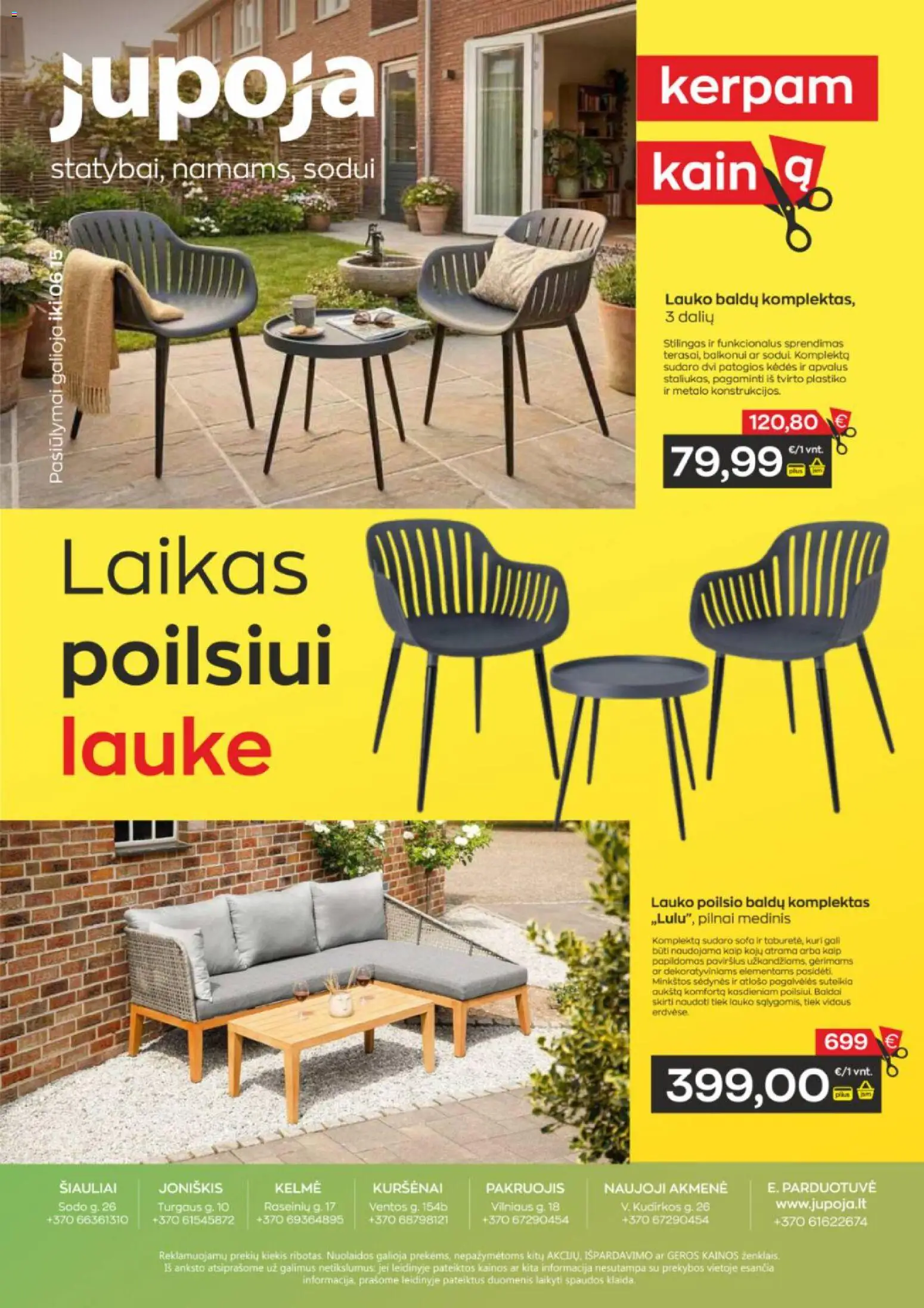 Jupoja parduotuvės leidinio Jupoja leidinys - Laikas poilsiui lauke galiojančio nuo 2026.06.01 peržiūra