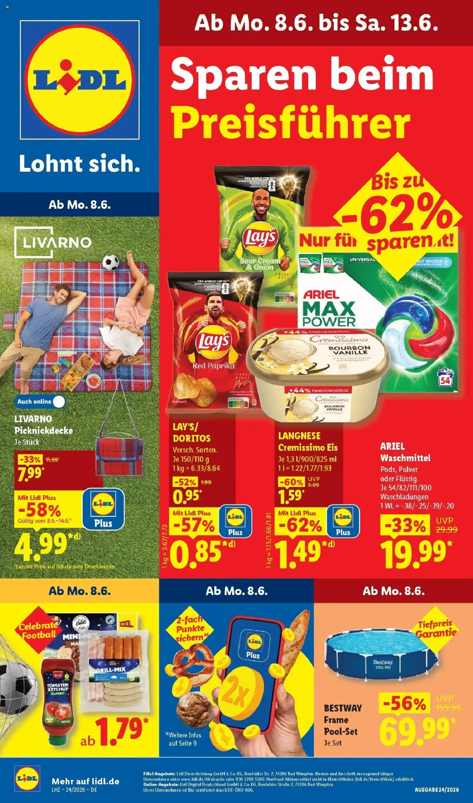Vorschau von dem Prospekt des Geschäftes Lidl, gültig ab dem 08.06.2026