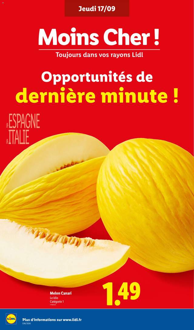Nouveau catalogue Lidl à partir du 17/09