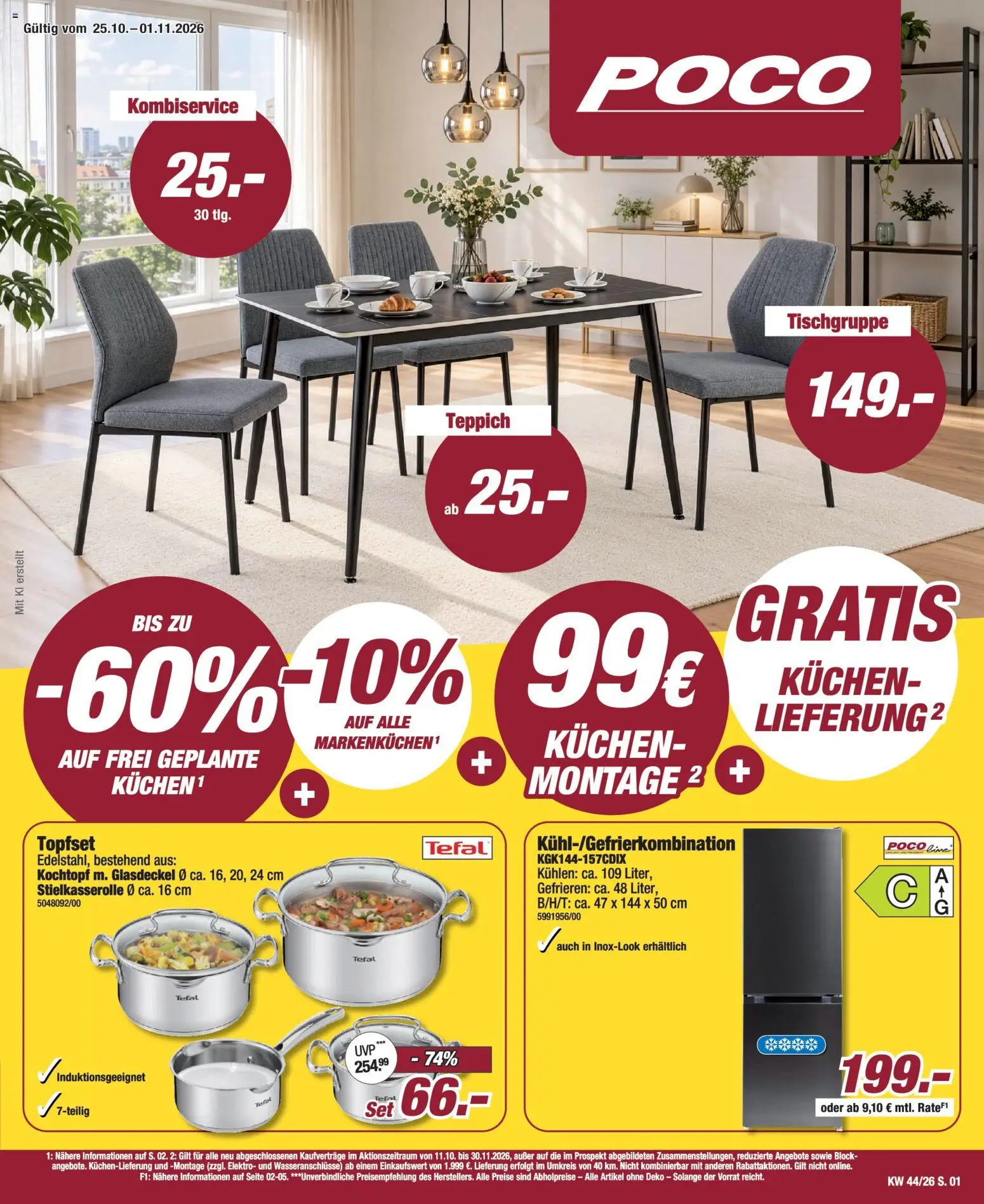 Vorschau von dem Prospekt des Geschäftes Poco, gültig ab dem 25.10.2026 - Kuchen, Teppich
