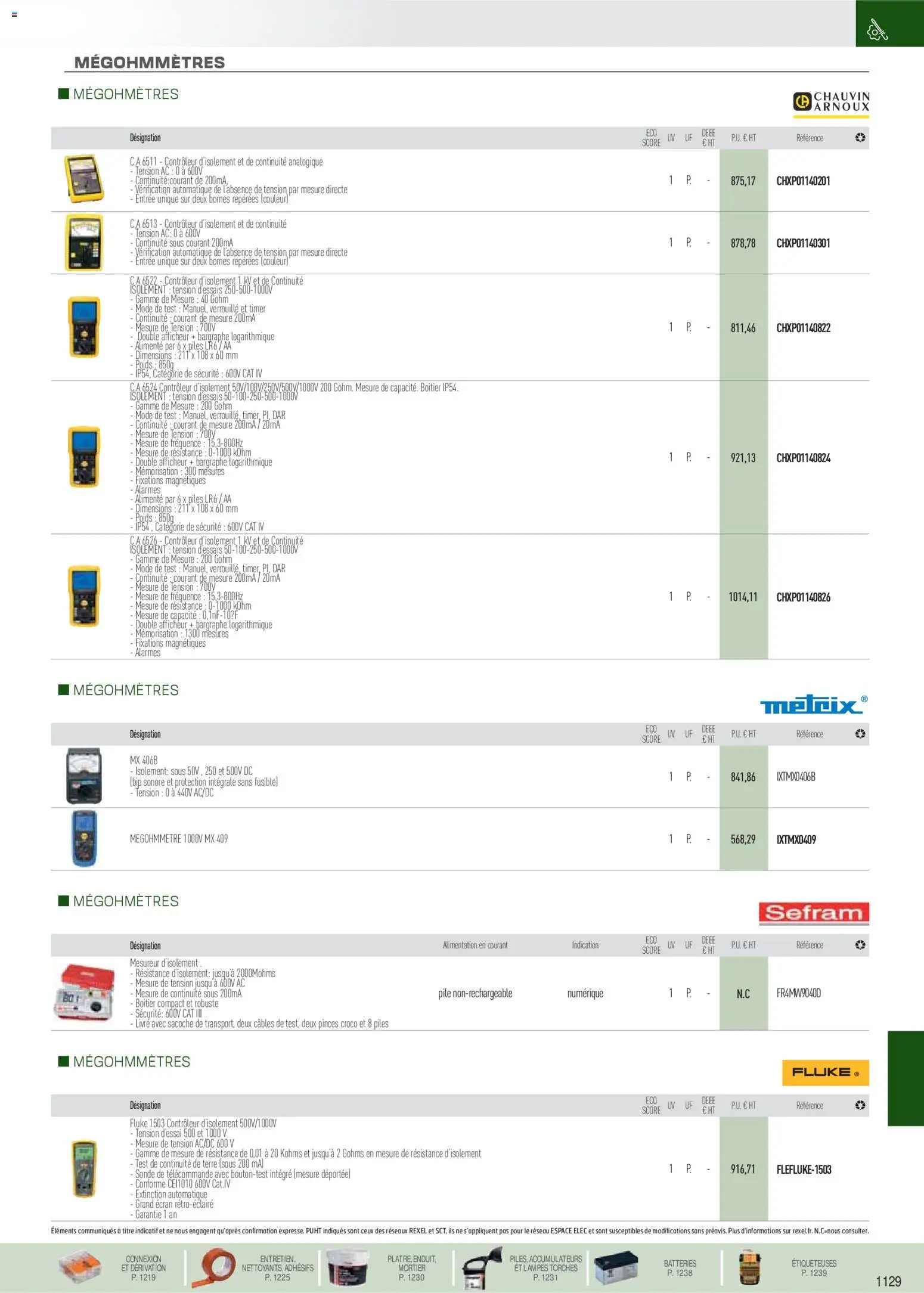 Prévisualisation de Brochure EPI, mesure, outillage, fixations et consommables du magasin Rexel formulaire valide 18/11/2025 - Alimentation, Livre, Télécommande, Mortier, Piles, Poids, Pinces