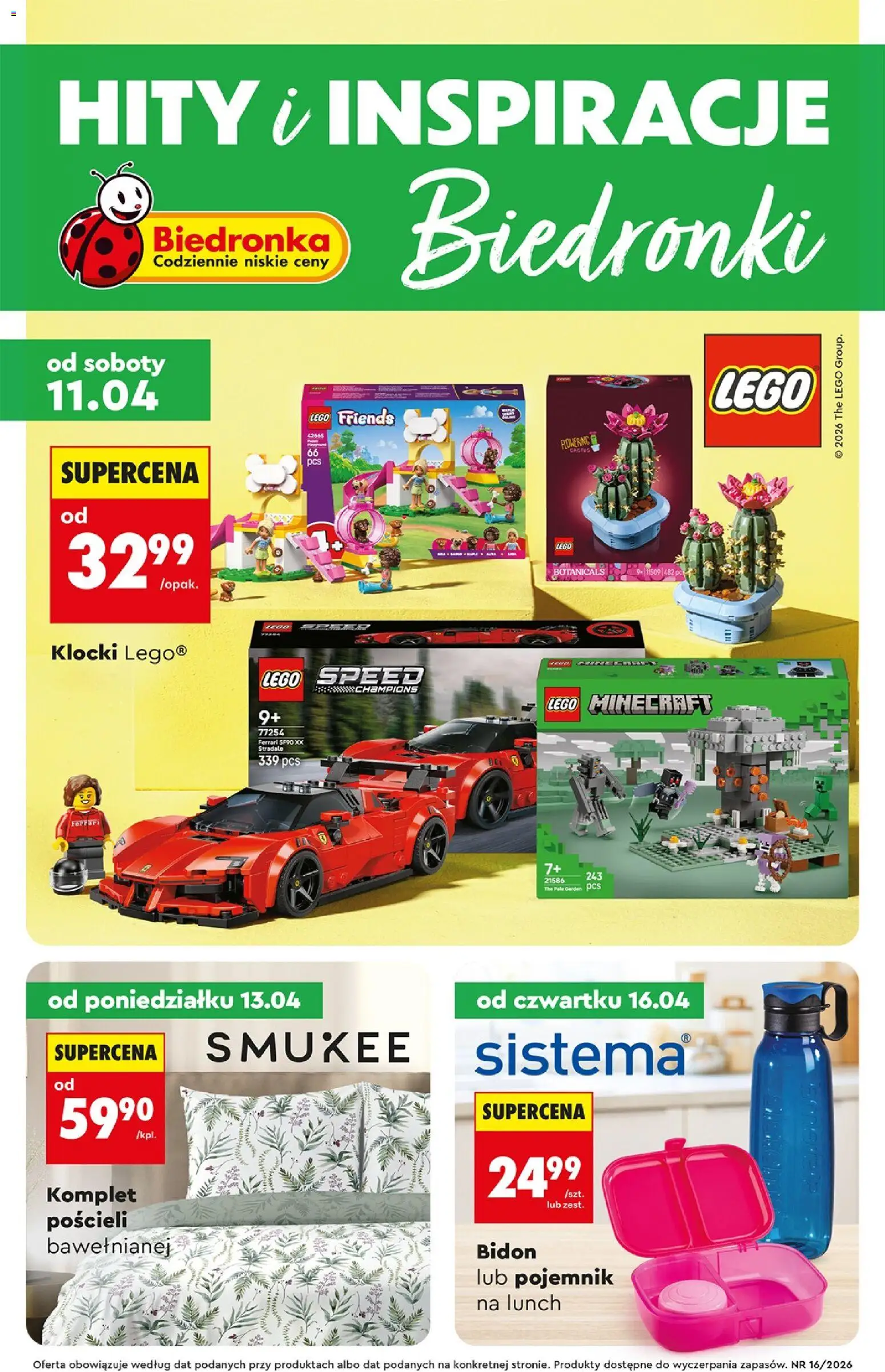 Náhled nabídky: Biedronka Polsko Biedronka Polsko leták - Hity i inspiracje platný od 11.04.2026 - LEGO, Lego Friends, Lunch