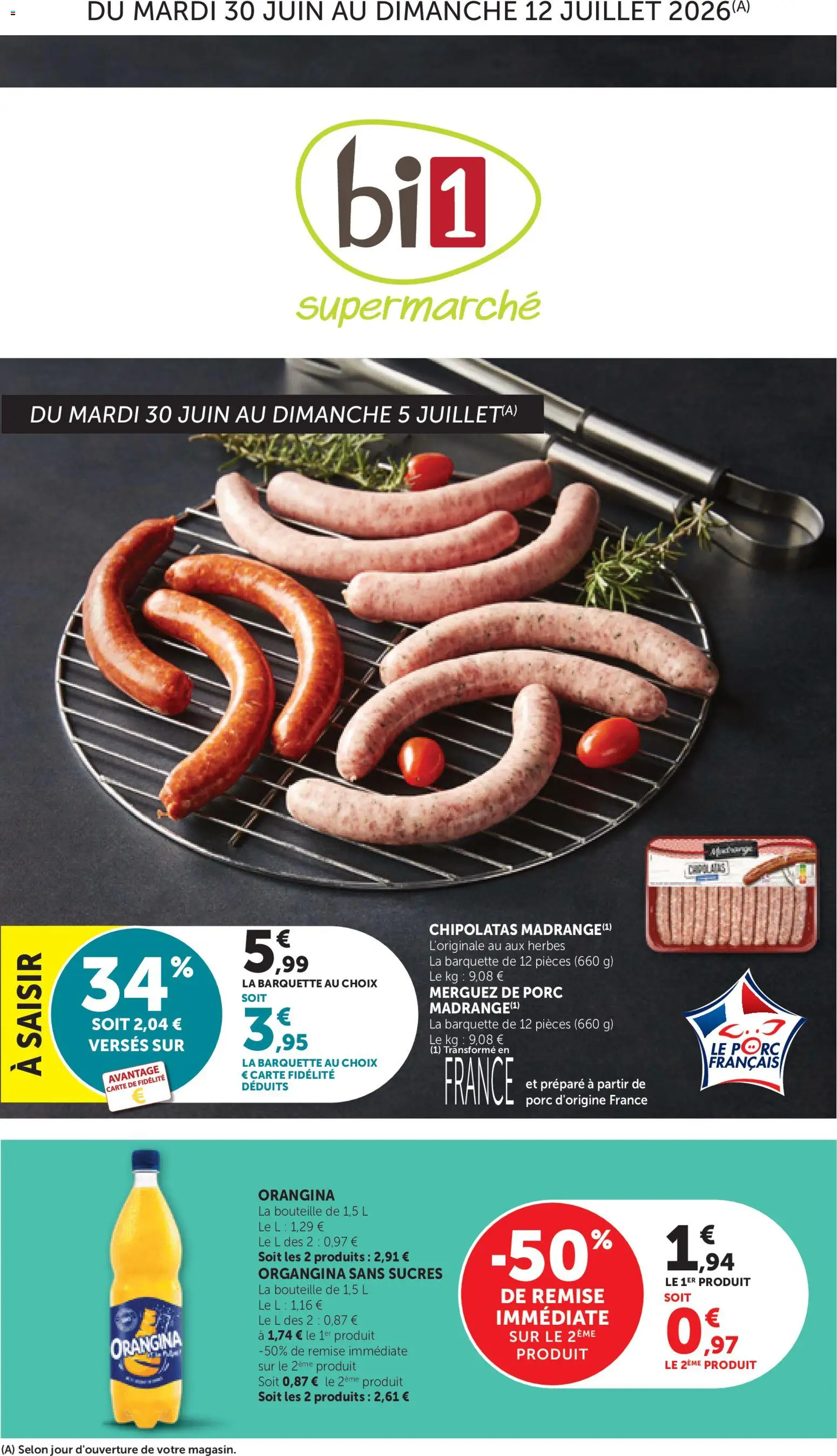 Prévisualisation de bi1 Catalogue supermarché du magasin bi1 formulaire valide 30/06/2026
