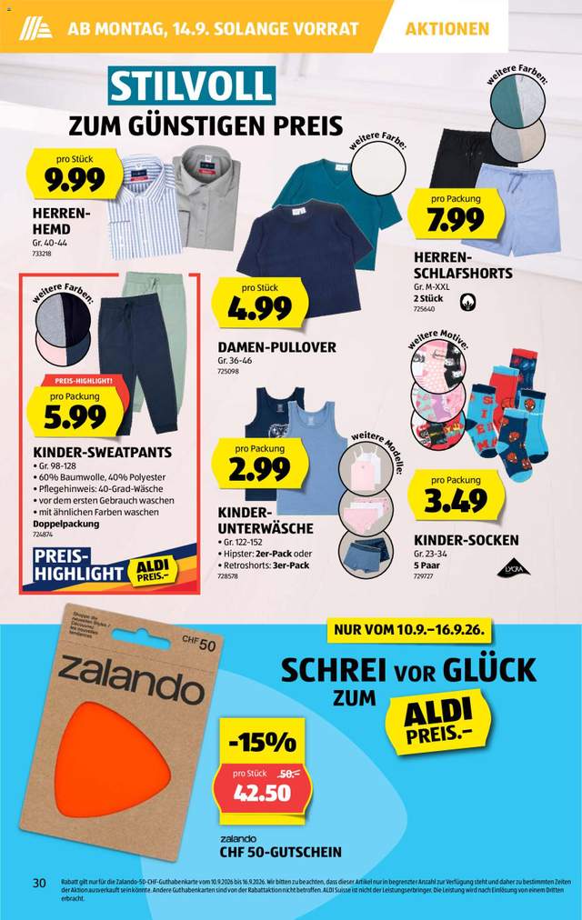 Neue Aldi Aktionen ab 10.09.