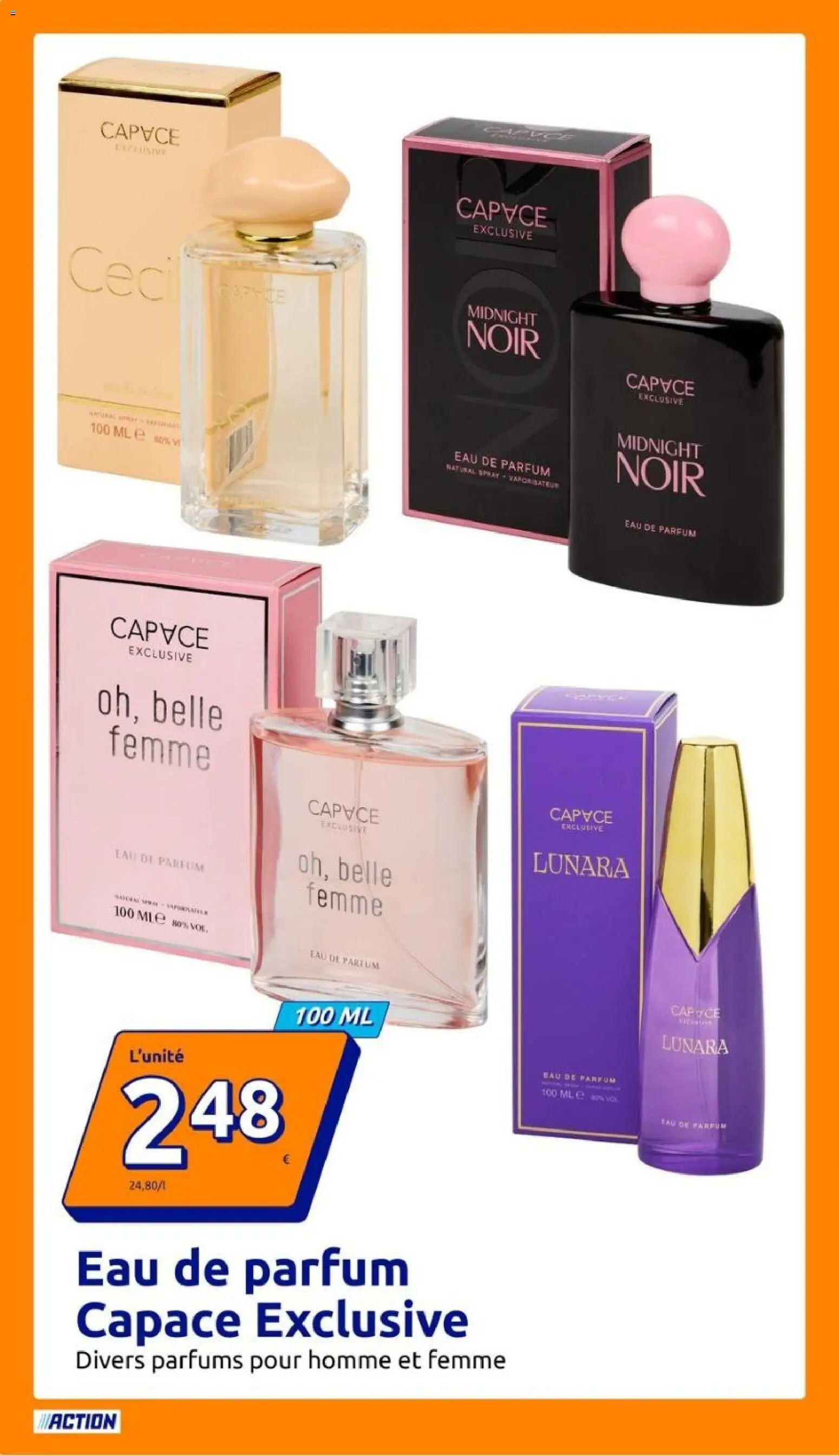 Prévisualisation de Action catalogue du magasin Action formulaire valide 28/10/2026 - Parfums, Parfum, Eau de parfum
