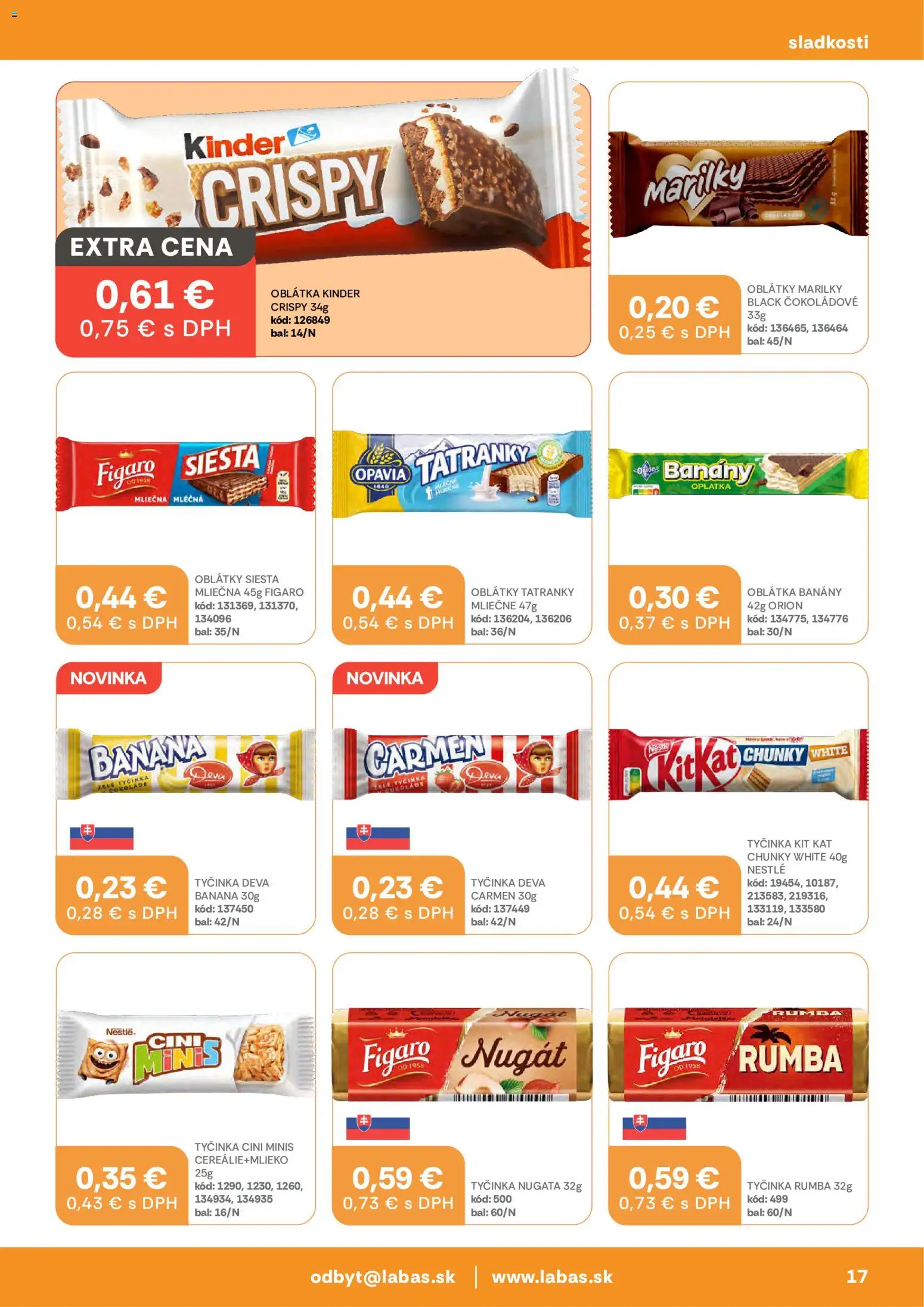 Náhľad Labaš letáku platného od 23.10.2026 - Kinder, Cini Minis, Oblátky, Banány