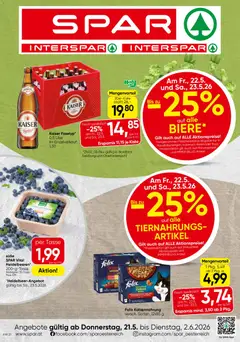 Vorschau der Angebote: Spar Spar Flugblatt - Tirol gültig ab 21.05.2026