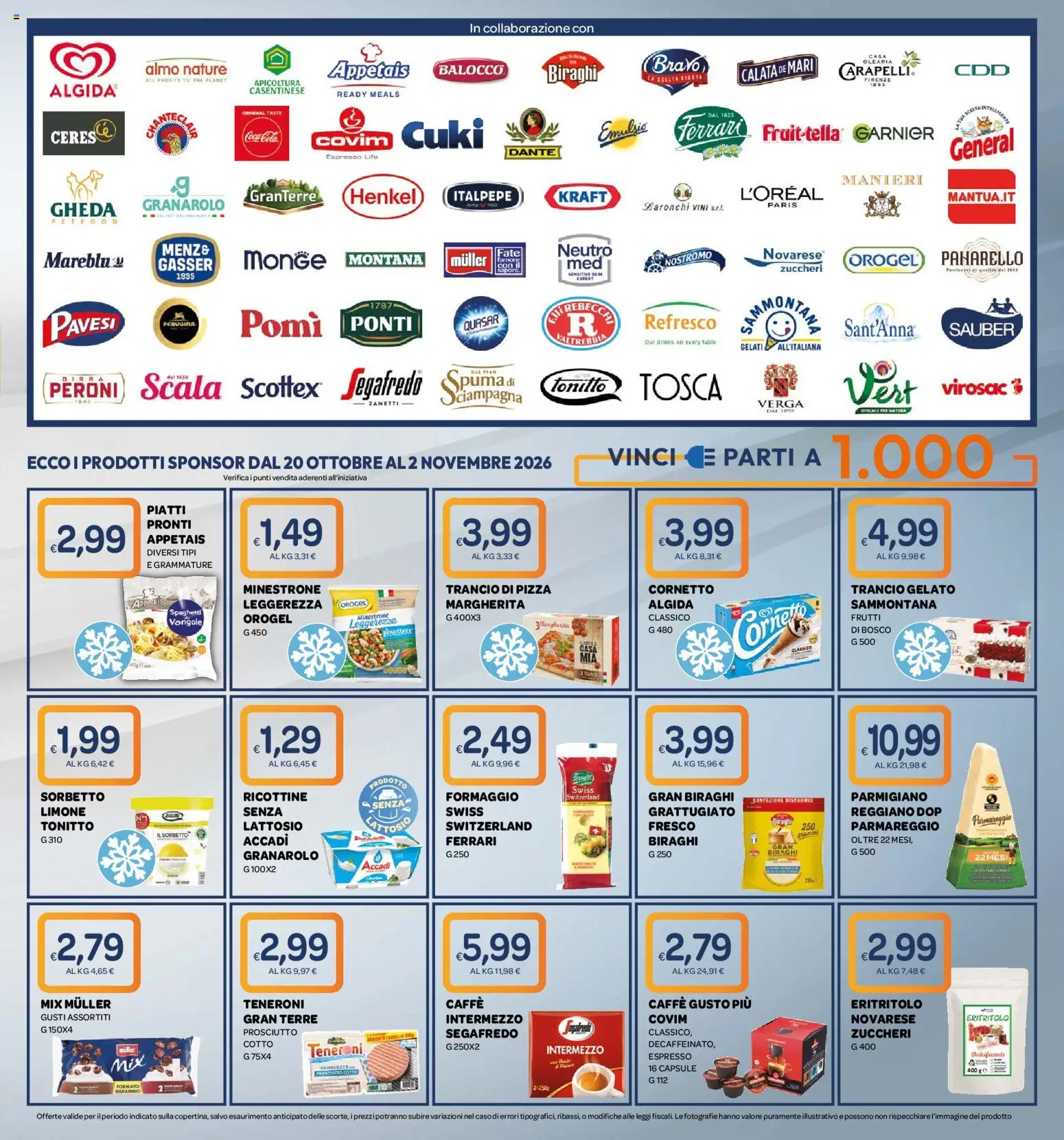 Anteprima dell'opuscolo Ekom volantino Toscana dal negozio Ekom valido da 20/10/2026 - Pizza, Caffè, The, Limone, Piatti, Spaghetti, Scala, Sorbetto