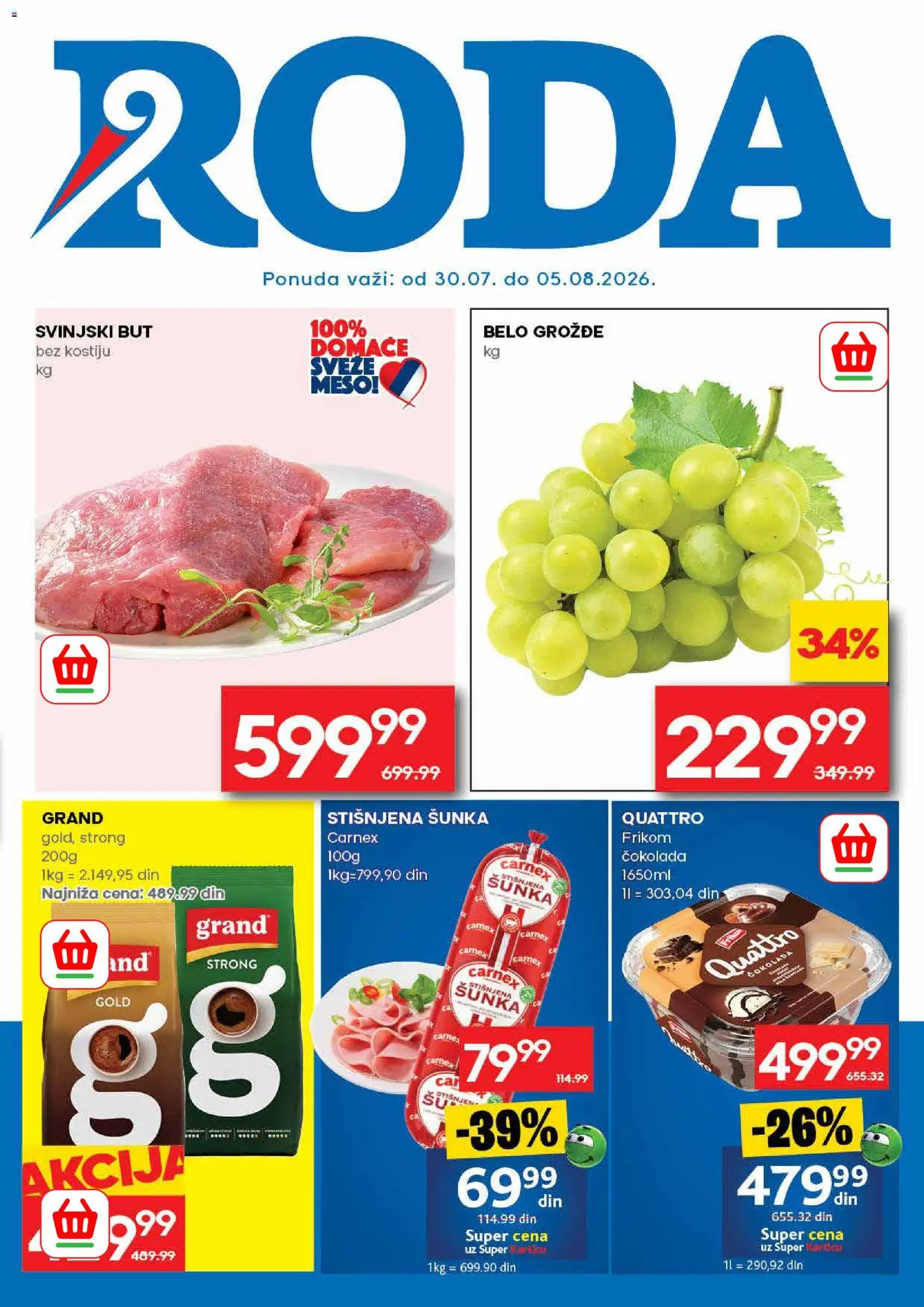 Pregled Roda kataloga - važi od 30.07.2026