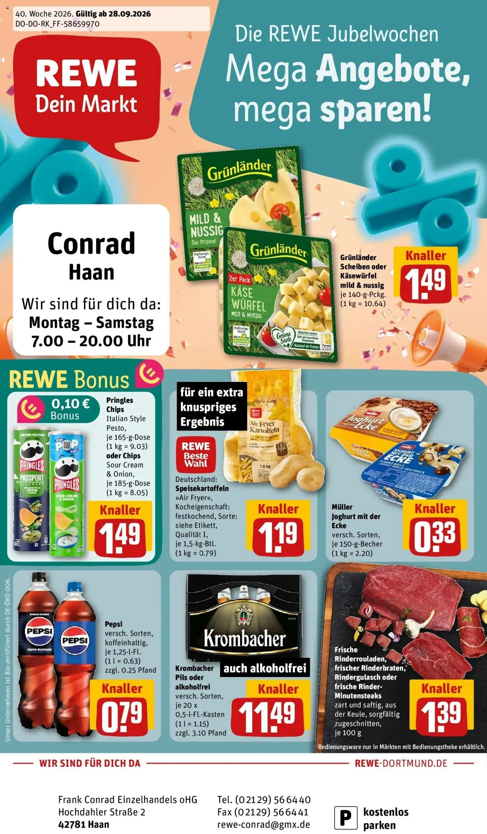 Vorschau von dem Prospekt des Geschäftes Rewe, gültig ab dem 28.09.2026