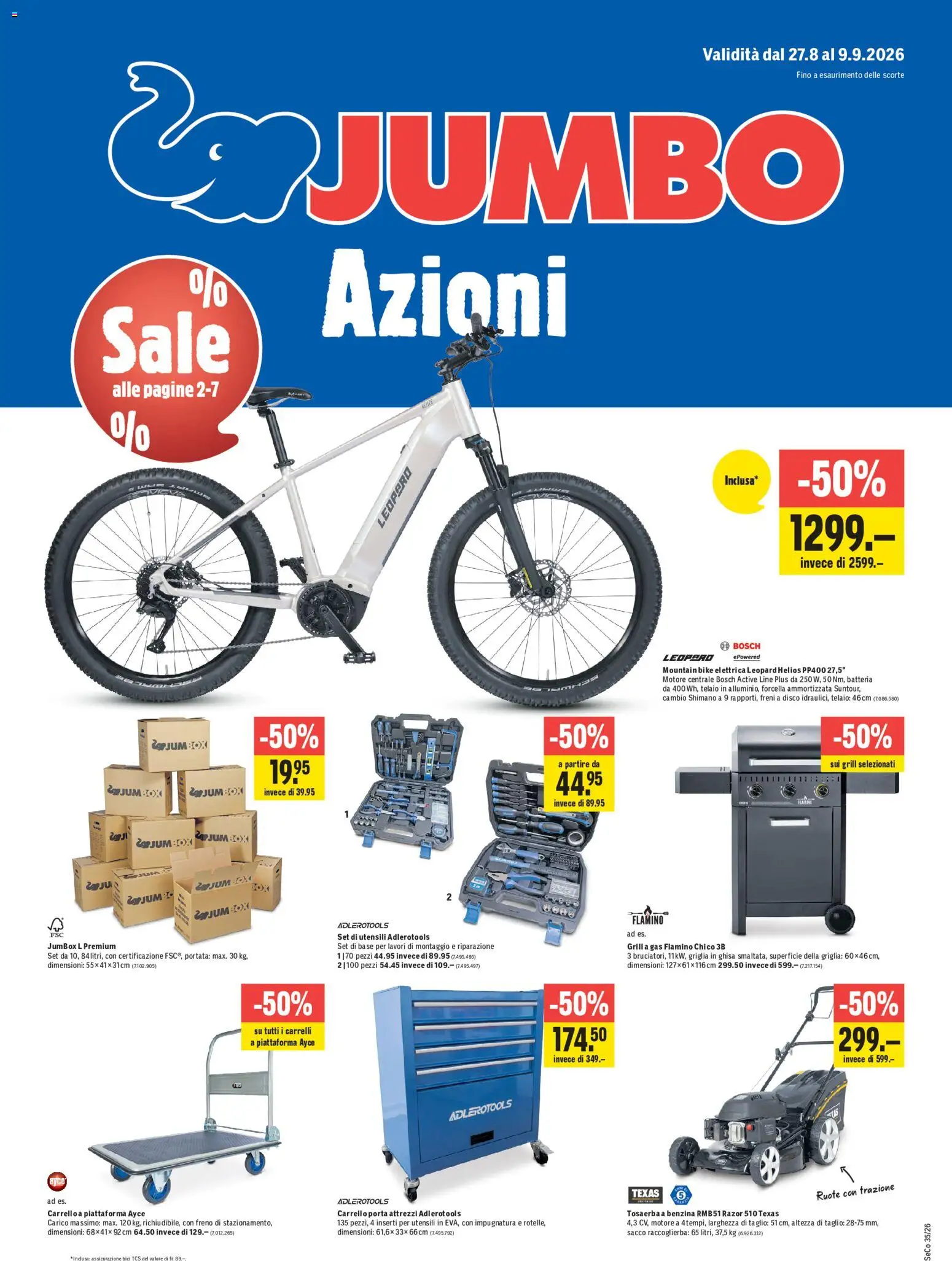 Vorschau des Merkblatts Jumbo aktionen IT vom Shop Jumbo gültig von 27.08.2026 bis 09.09.2026