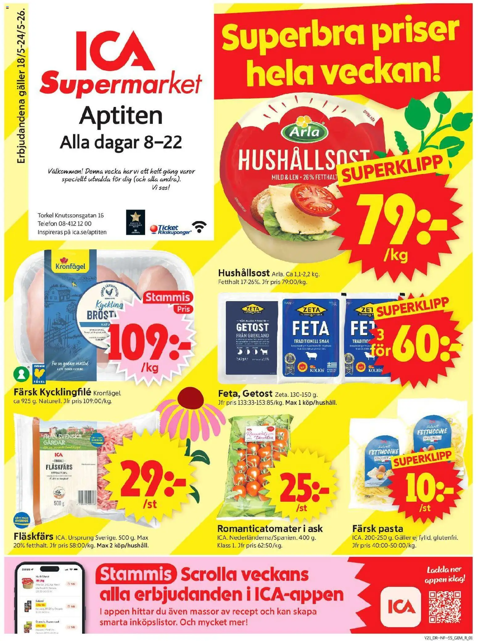 Förhandsgranska reklamblad ICA Supermarket erbjudanden från butik ICA Supermarket gäller från 18/05/2026