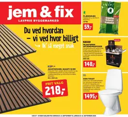 Eksempel på tilbudsavis Jem & fix - Tilbudsavis uge 37 fra butik Jem & fix gyldig fra 06/09/2026