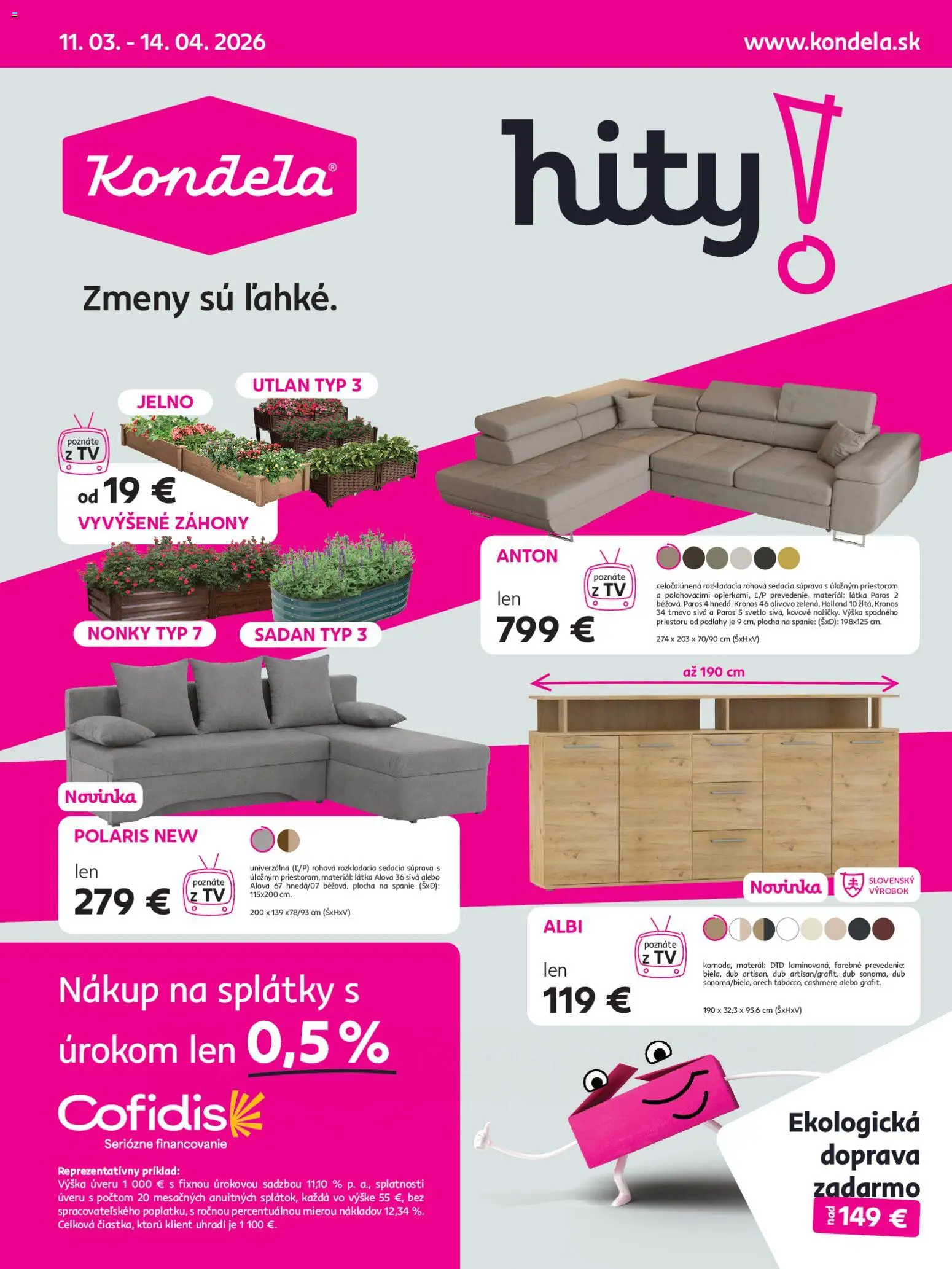 Náhľad Kondela letáku platného od 11.03.2026 - Tv, Sedacia súprava, Svetlo, Rohová sedacia súprava