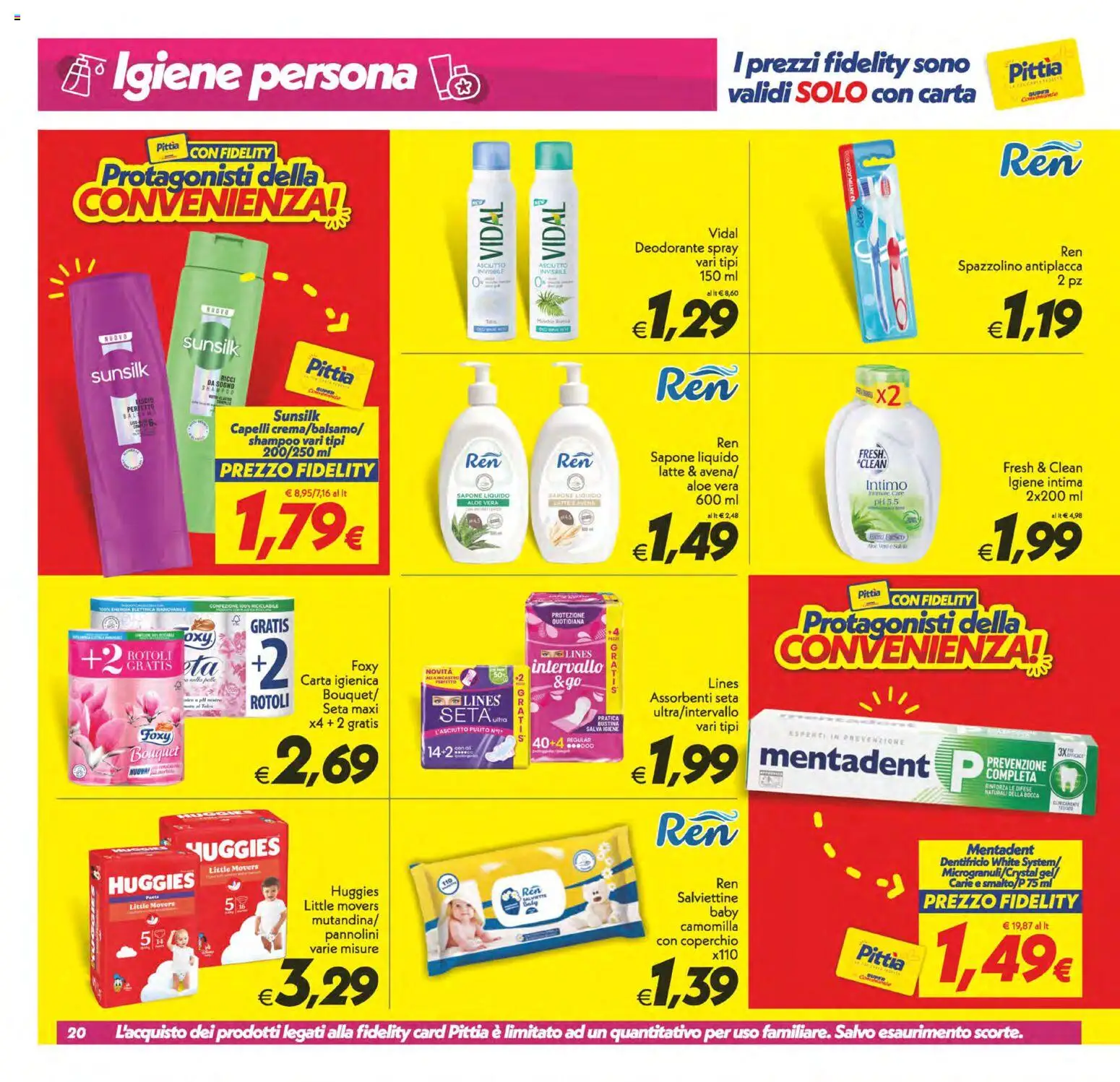 Anteprima dell'opuscolo SuperConveniente volantino Gela, Vittoria dal negozio SuperConveniente valido da 23/10/2026 - Latte, Intimo, Assorbenti, Pannolini, Dentifricio, Spazzolino, Coperchio, Igiene intima