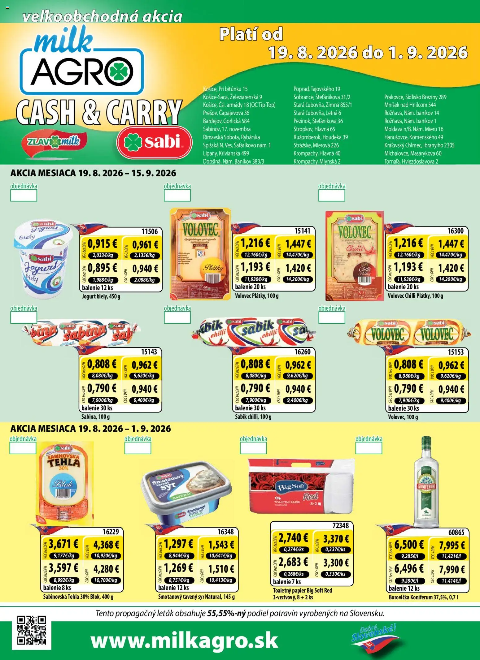 Náhľad Milk Agro letáku platného od 19.08.2026